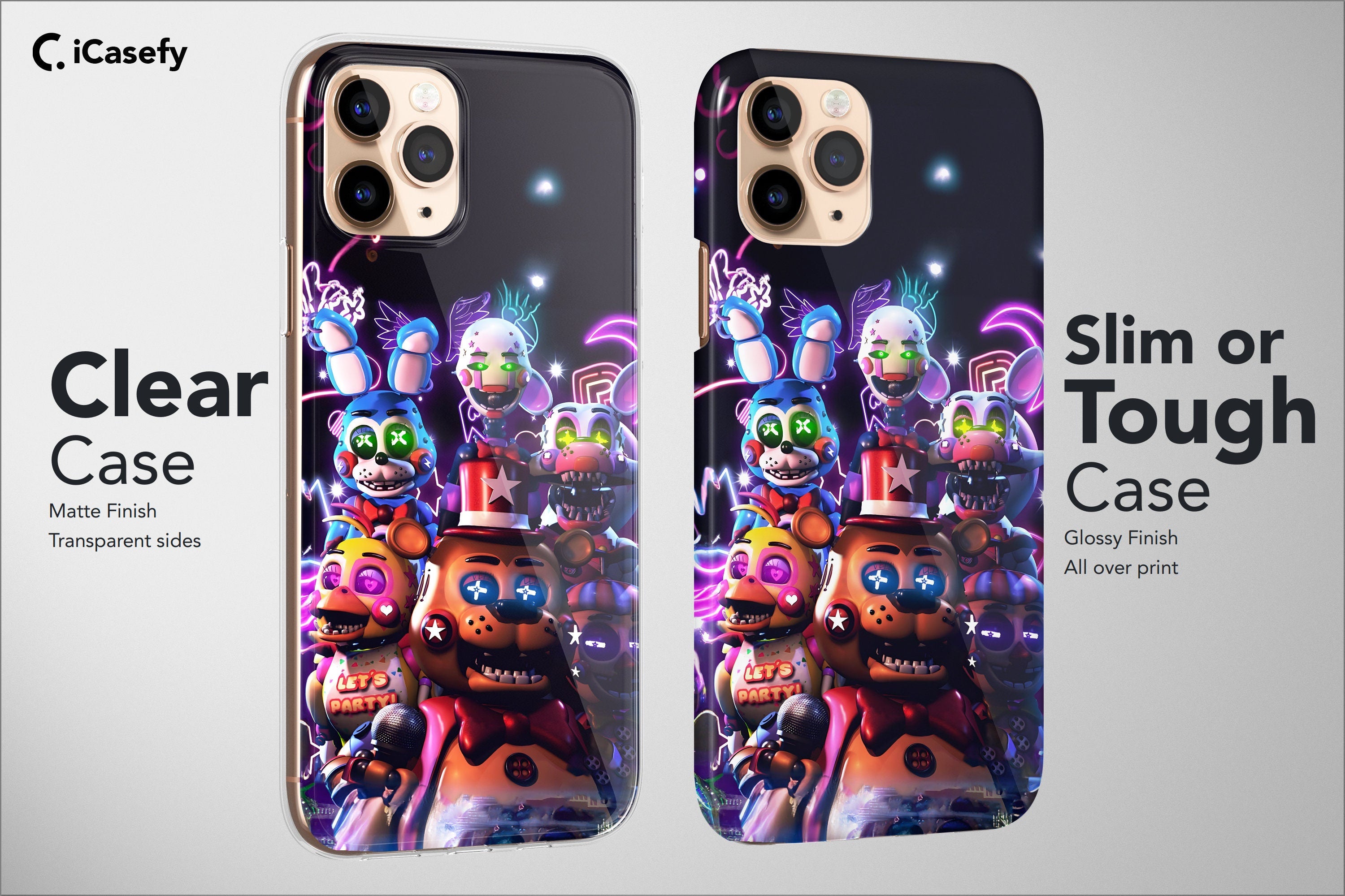 Five Nights at Freddy&#39;s Phone Case Fnaf Cover for iPhone 15 Pro Max 14 Plus 13 12 Mini 11 XR XS X 7+ 8 SE Samsung S23 S22 Google Pixel 8 7 6