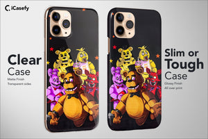 Five Nights at Freddy&#39;s Phone Case Fnaf Cover for iPhone 15 Pro Max 14 Plus 13 12 Mini 11 XR XS X 7+ 8 SE Samsung S23 S22 Google Pixel 8 7 6