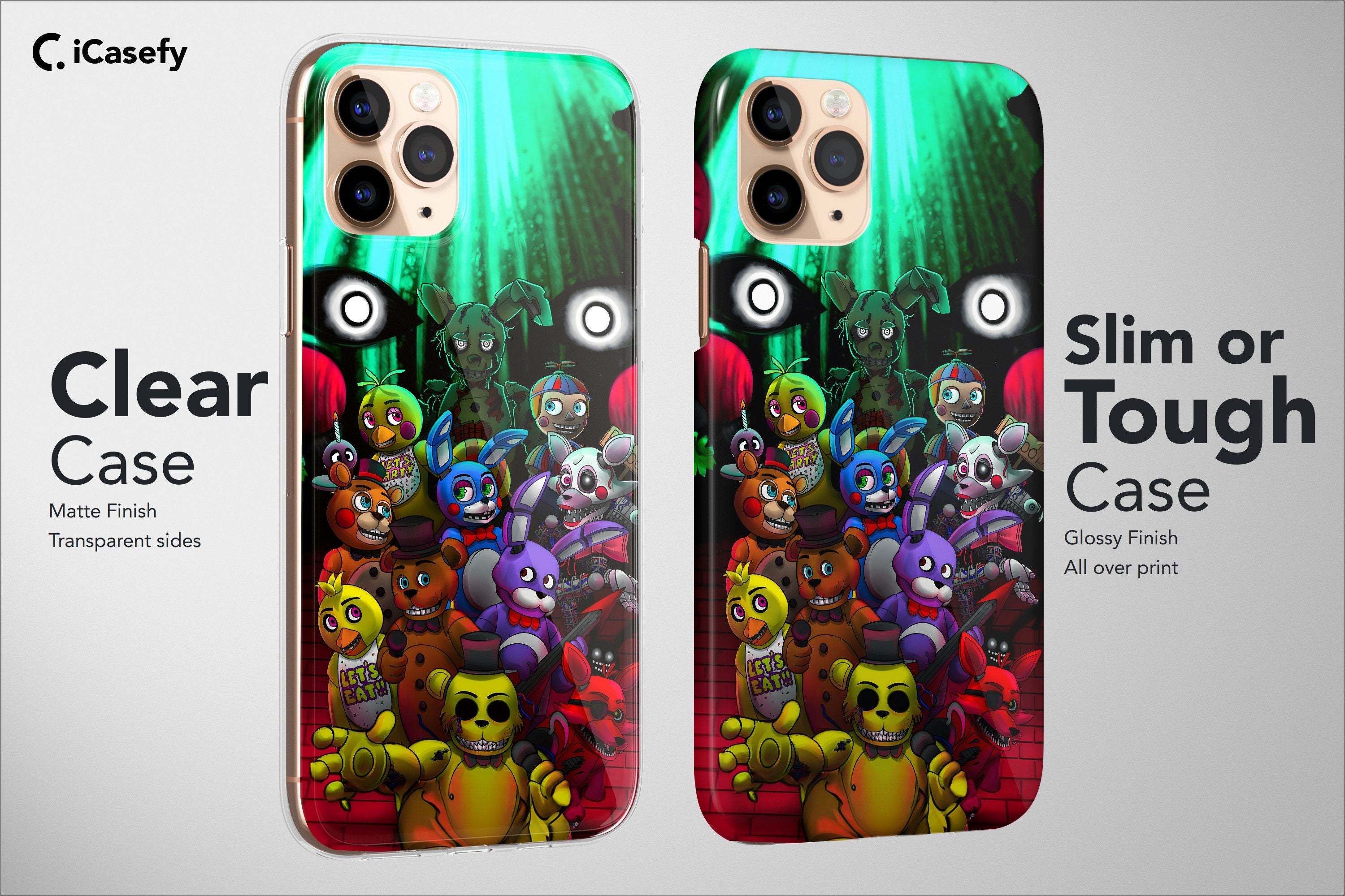 Five Nights at Freddy&#39;s Phone Case Fnaf Cover for iPhone 15 Pro Max 14 Plus 13 12 Mini 11 XR XS X 7+ 8 SE Samsung S23 S22 Google Pixel 8 7 6