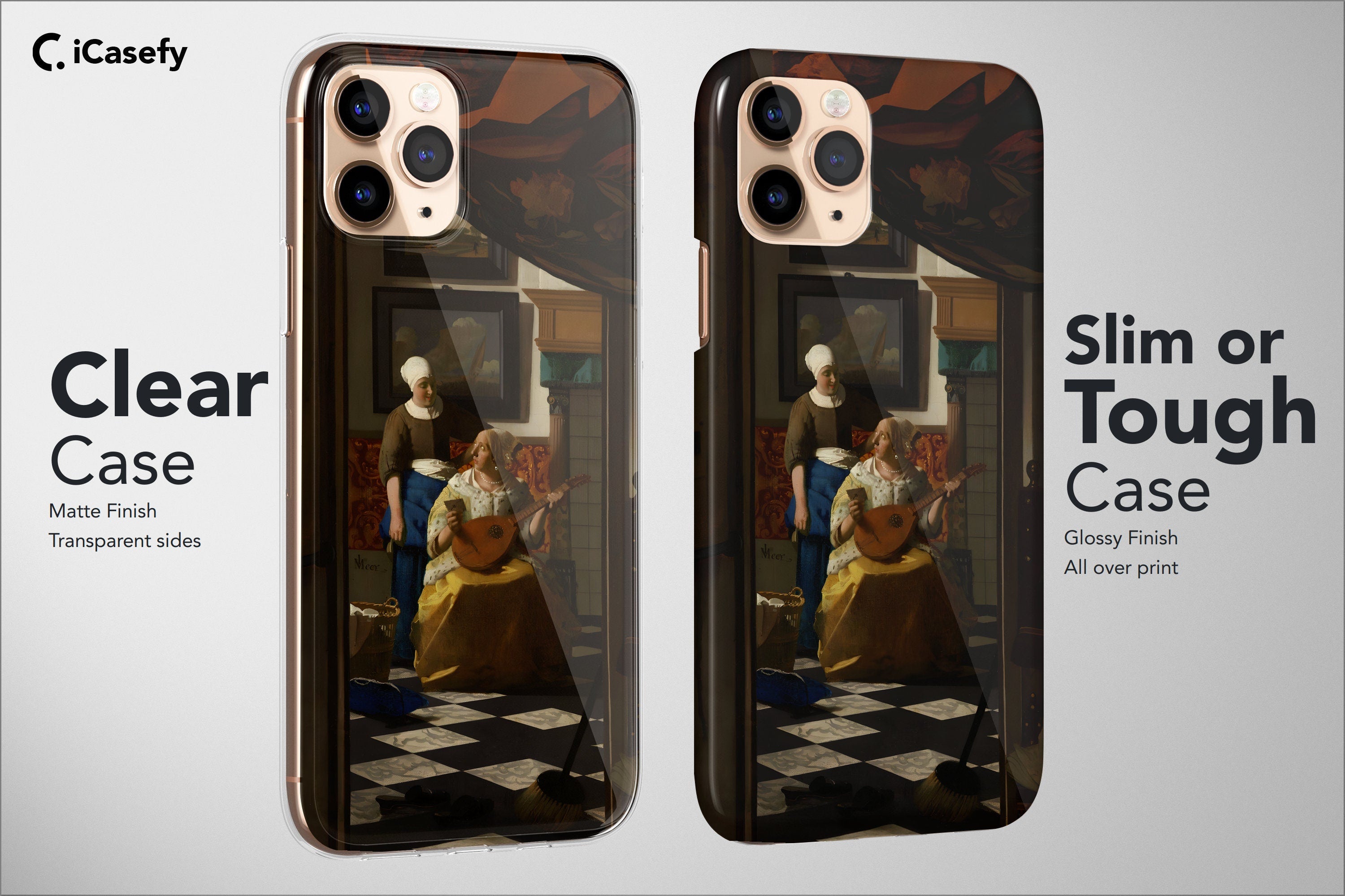 Johannes Vermeer Phone Case Baroque Art Cover for iPhone 15 Pro Max 14 Plus 13 12 Mini 11 XR XS X 7+ 8 SE Samsung S23 S22 Google Pixel 8 7 6 - The Love Letter