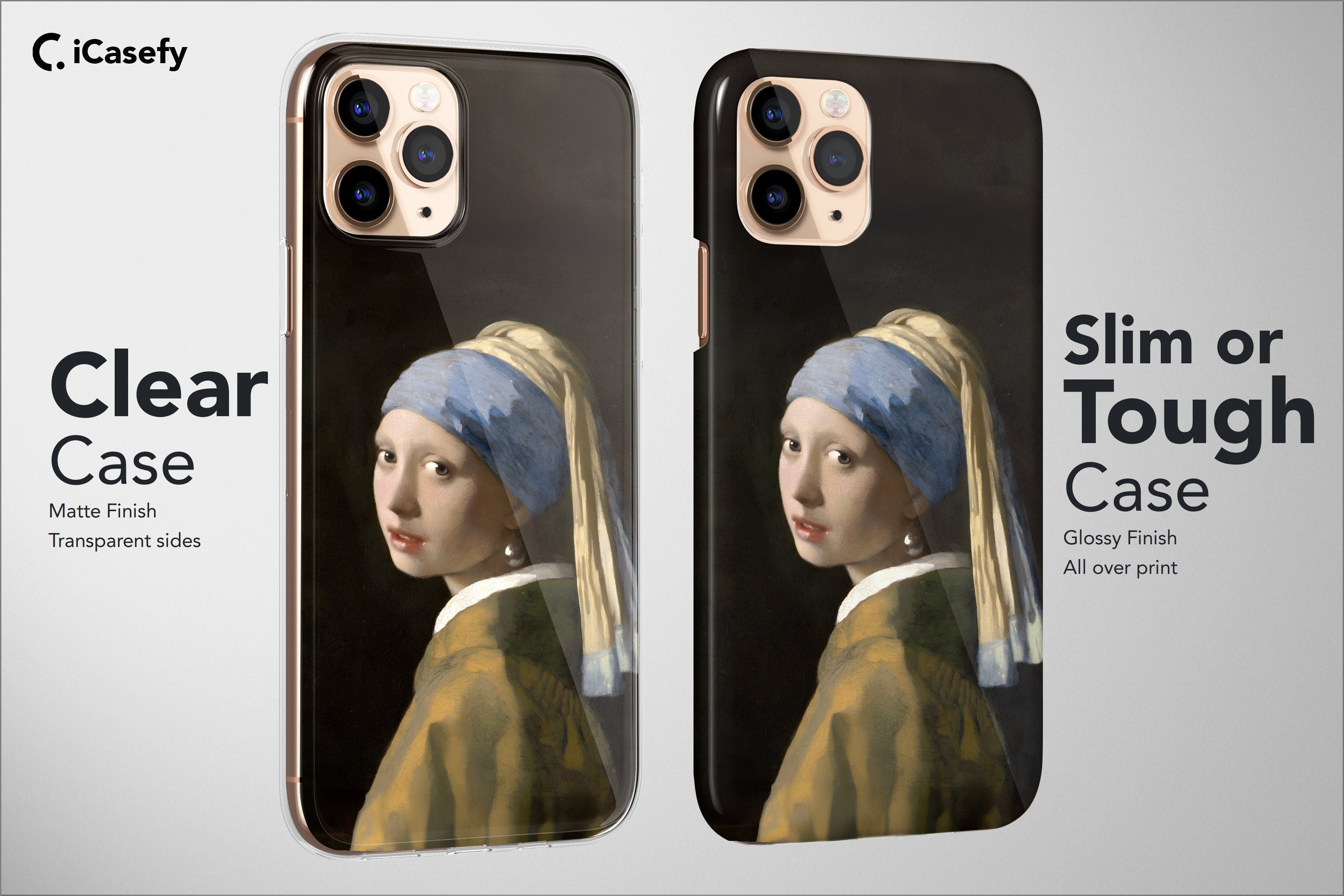 Johannes Vermeer Phone Case Baroque Art Cover for iPhone 15 Pro Max 14 Plus 13 12 Mini 11 XR XS X 7+ 8 SE Samsung S23 S22 Google Pixel 8 7 6 - Girl with a Pearl Earring