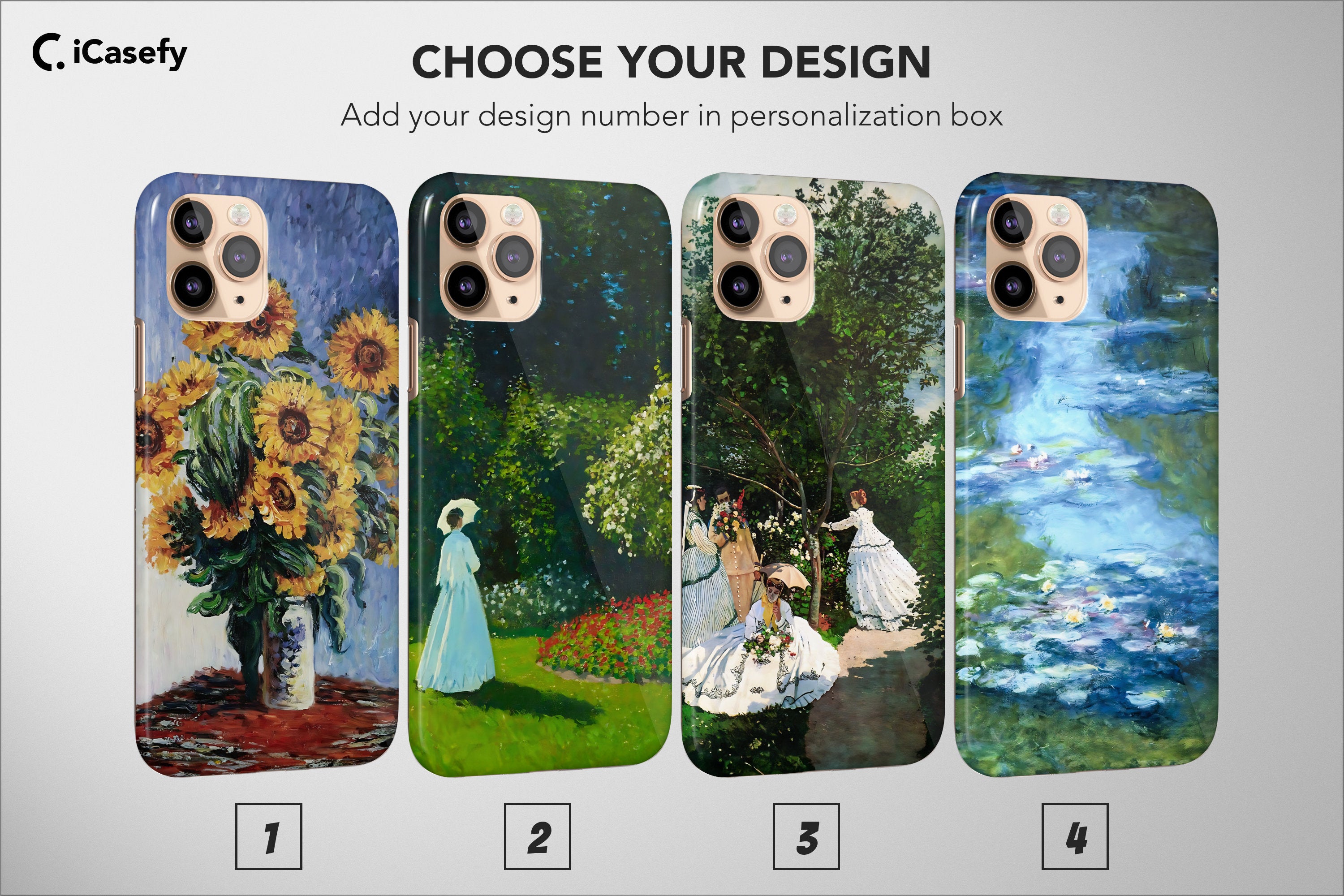 Claude Monet Phone Case Aesthetic Famous Painting Cover