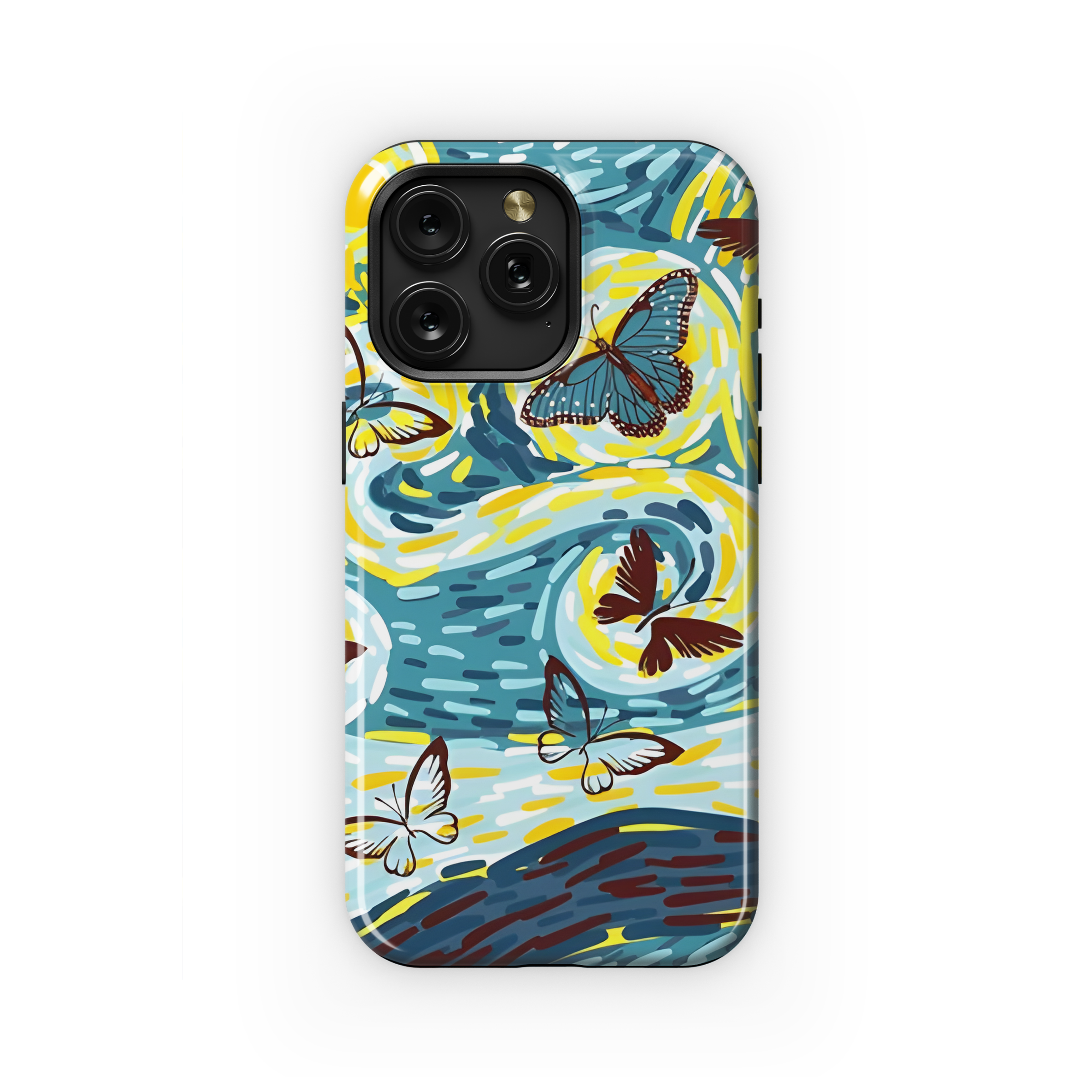 Impressionist Moon and Butterflies Phone Case iPhone Samsung Cover Pixel 2808