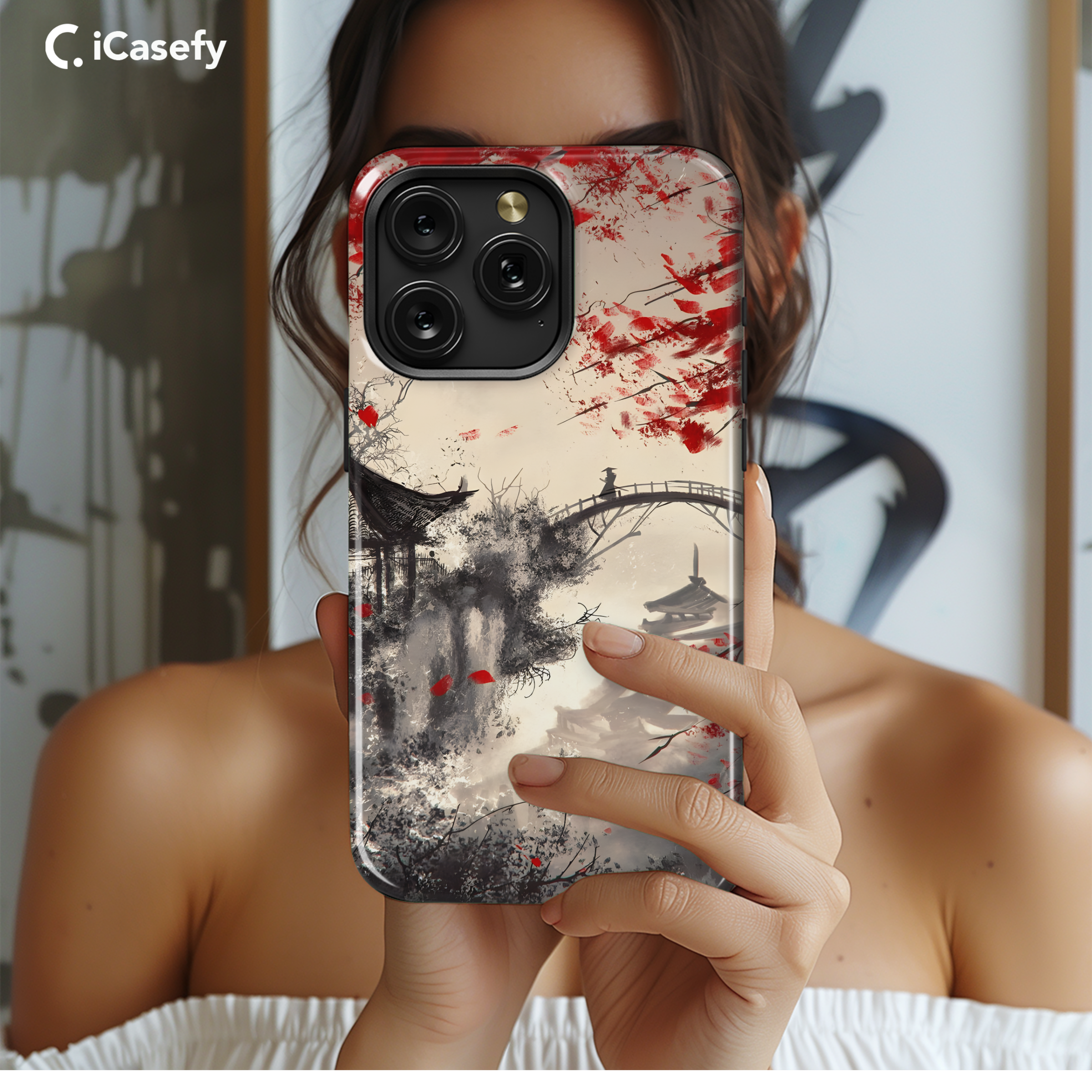 Japanese Art Sakura Phone Case iPhone Samsung Cover Pixel 1944