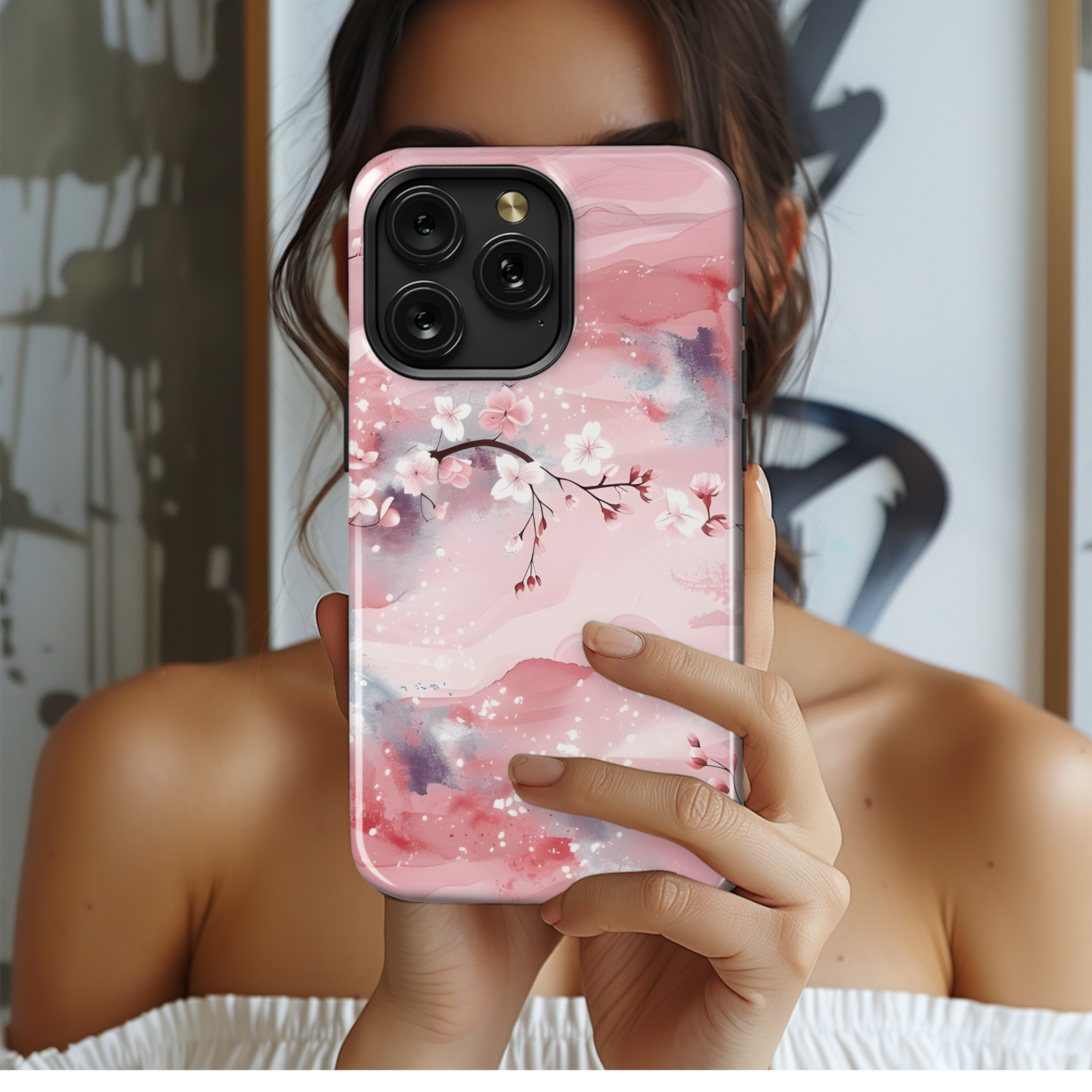 Japanese Blossoms Kimono Phone Case iPhone Samsung Cover Pixel 2228