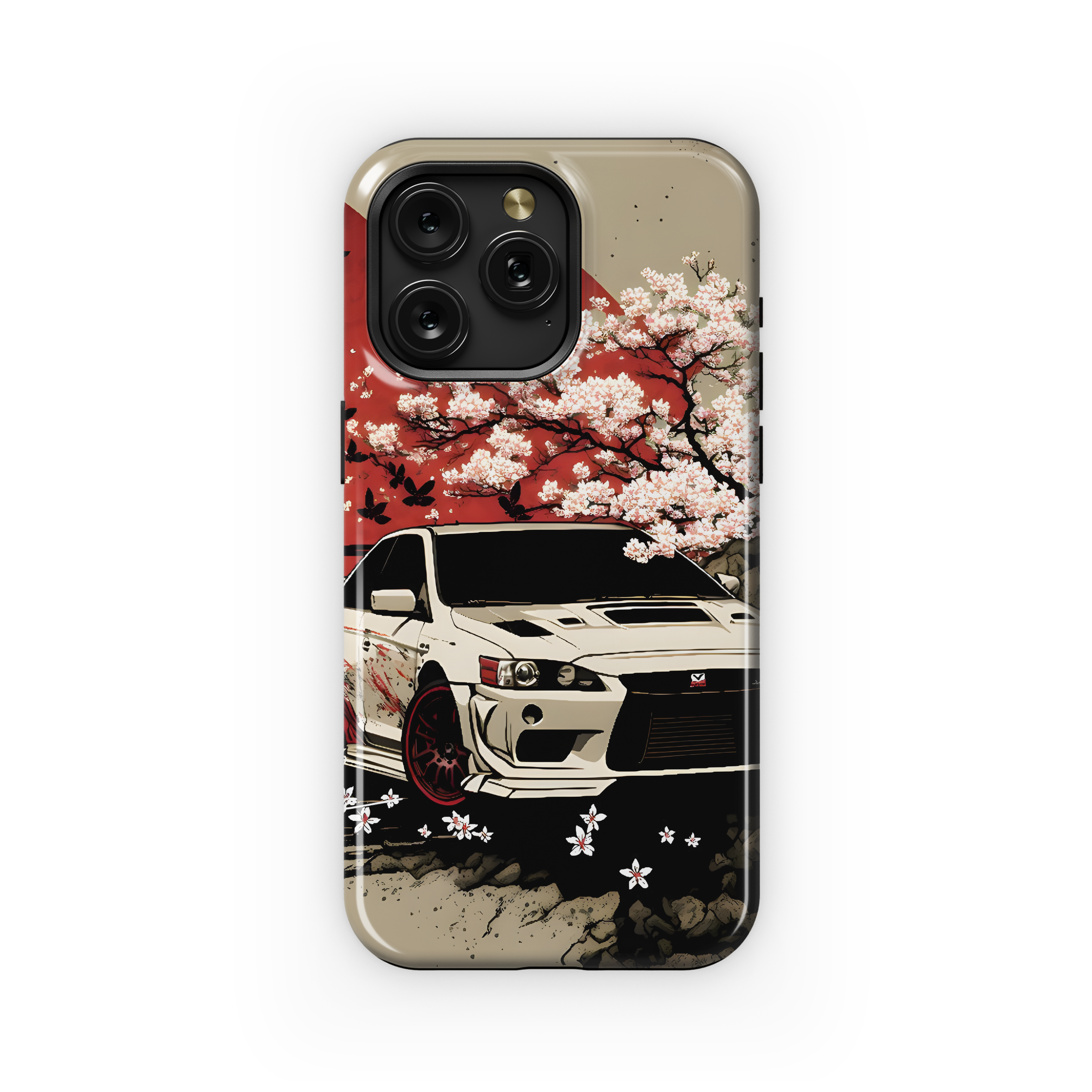 Japanese Cherry Blossom Mitsubishi Lancer EVO Phone Case iPhone Samsung Cover Pixel 2046