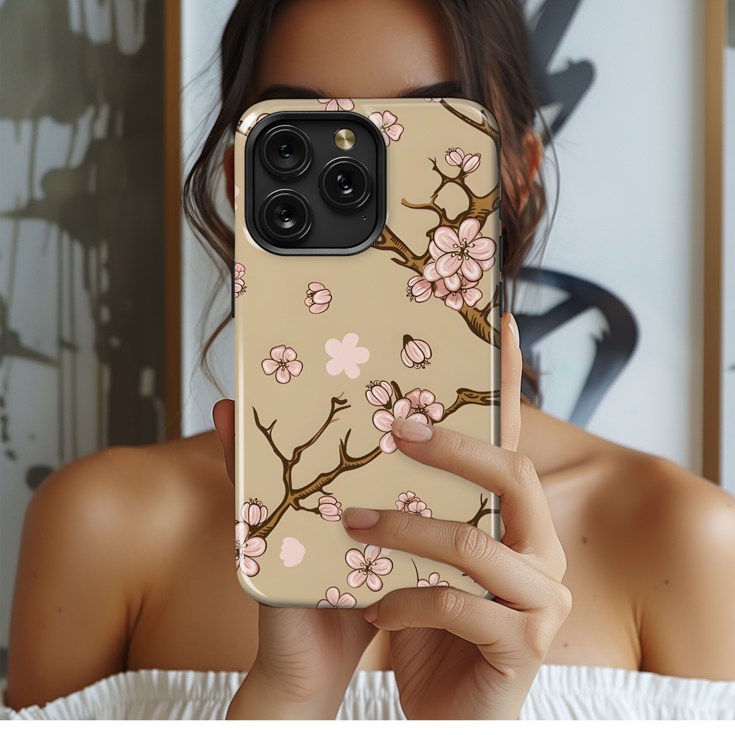 Japanese Spring Cherry Blossom Sakura Phone Case iPhone Samsung Cover Pixel 2229