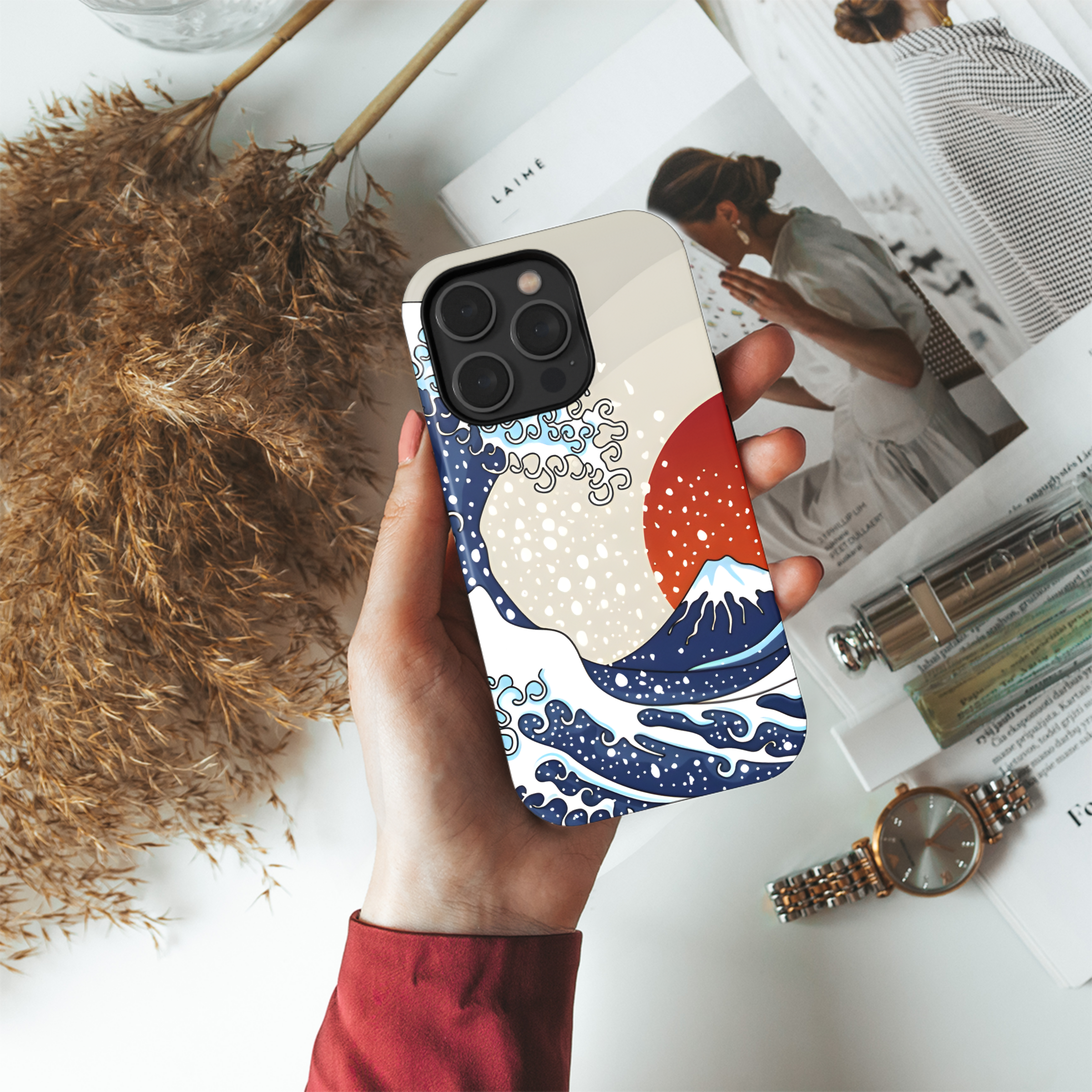 Japanese wave Phone Case iPhone Samsung Cover Pixel 2566