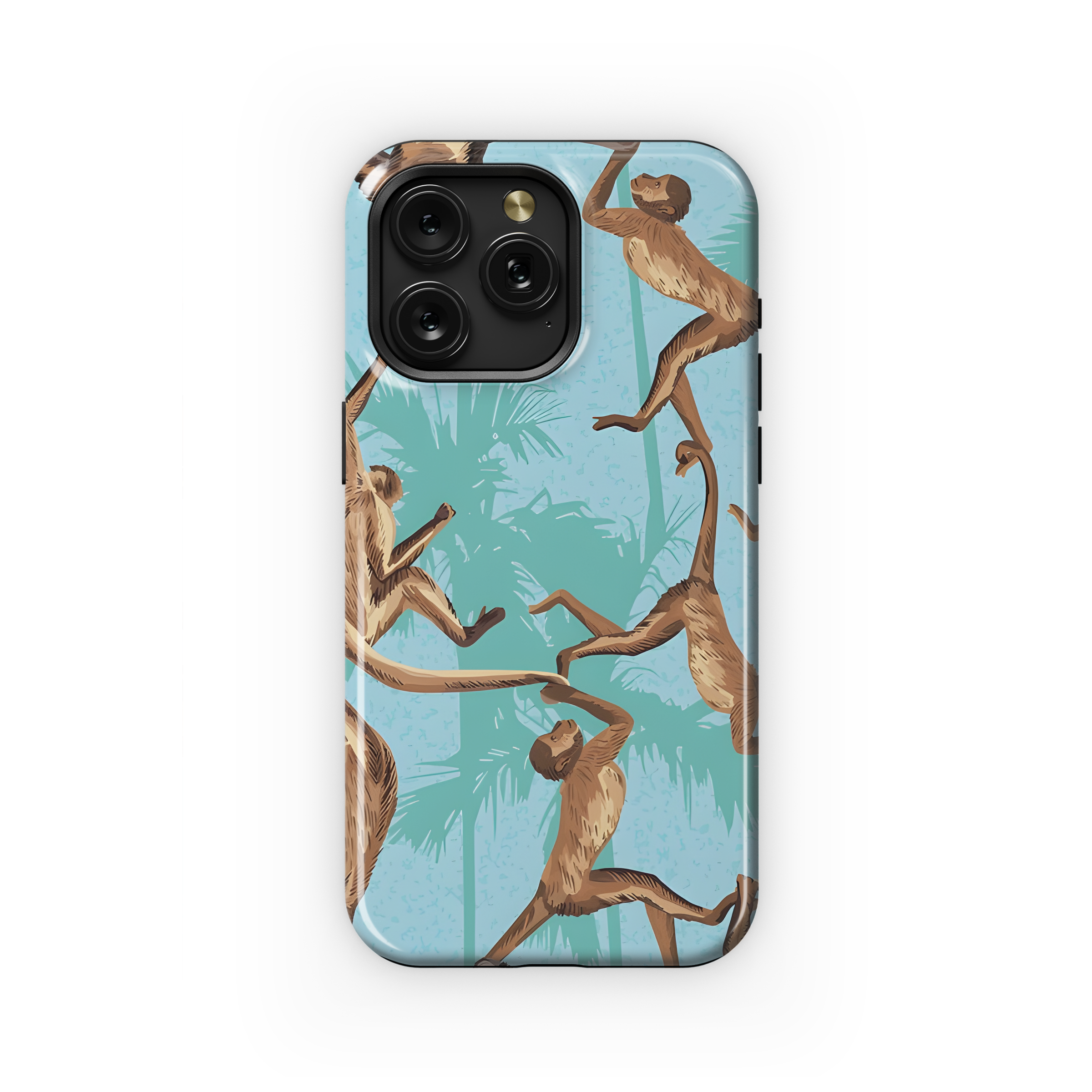 Jungle Monkeys Palm Tree Phone Case iPhone Samsung Cover Pixel 2801