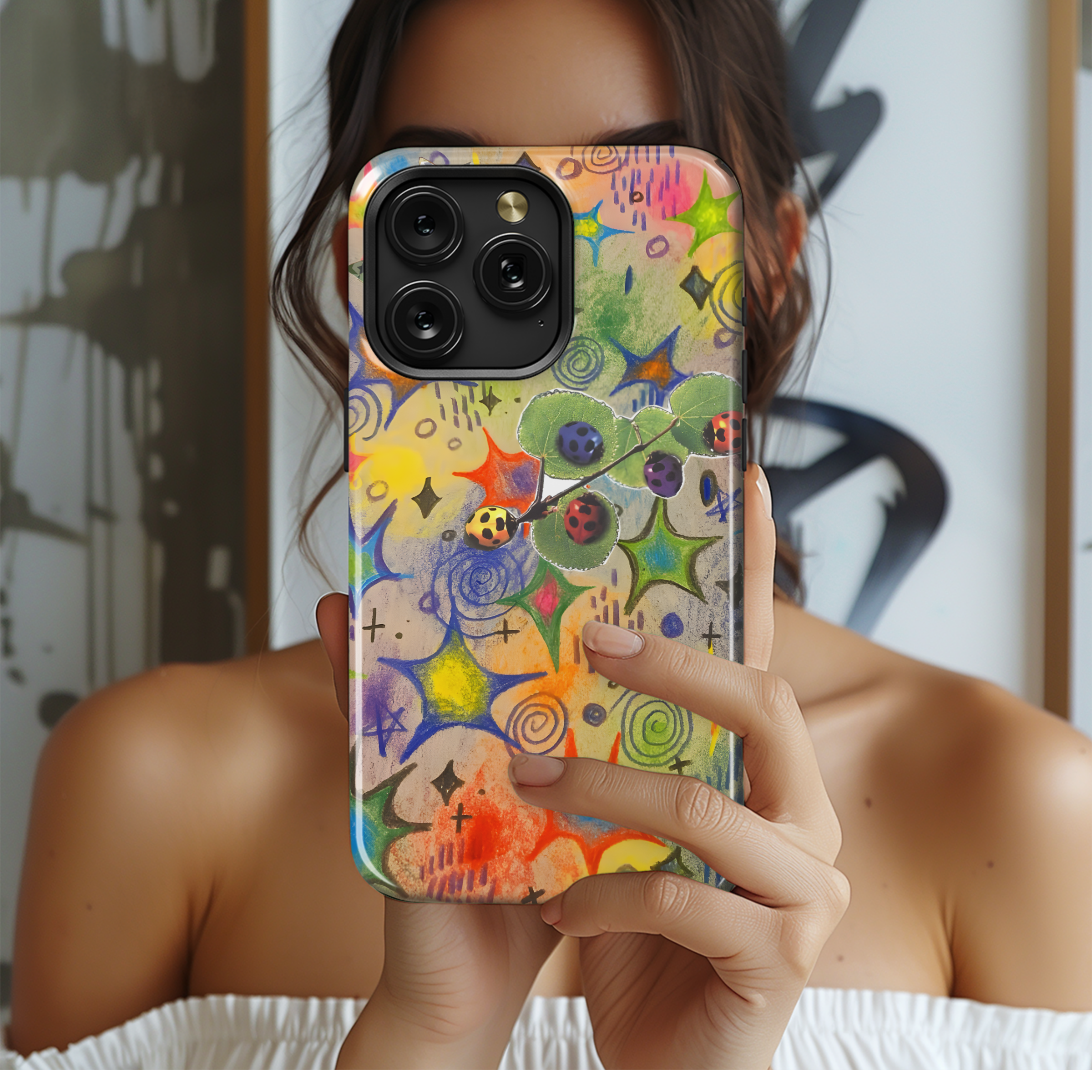 Ladybugs & Starlight Dreams
 Phone Case iPhone Samsung Cover Pixel 4035