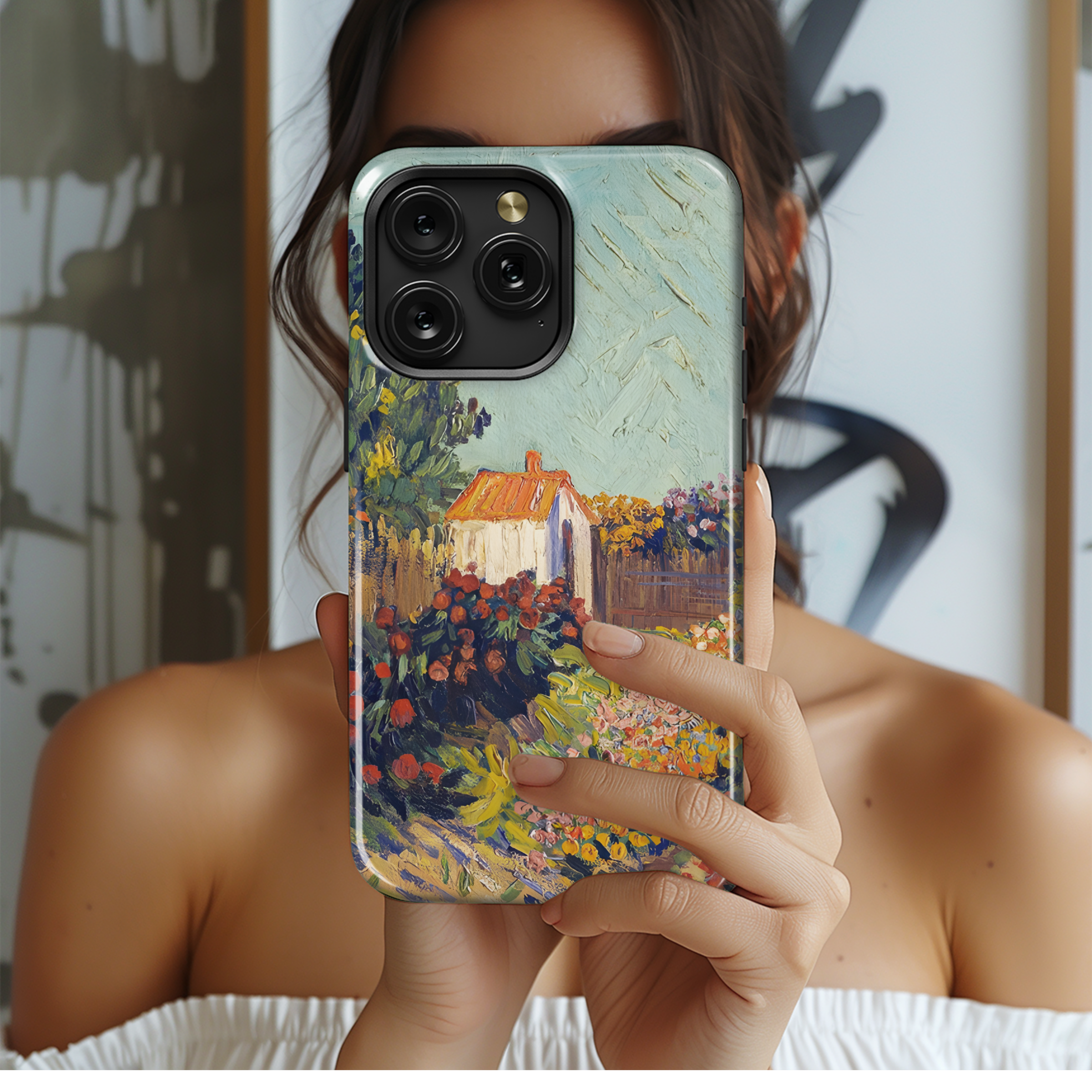 Landscape Vincent van Gogh Drawing Phone Case iPhone Samsung Cover Pixel 2417