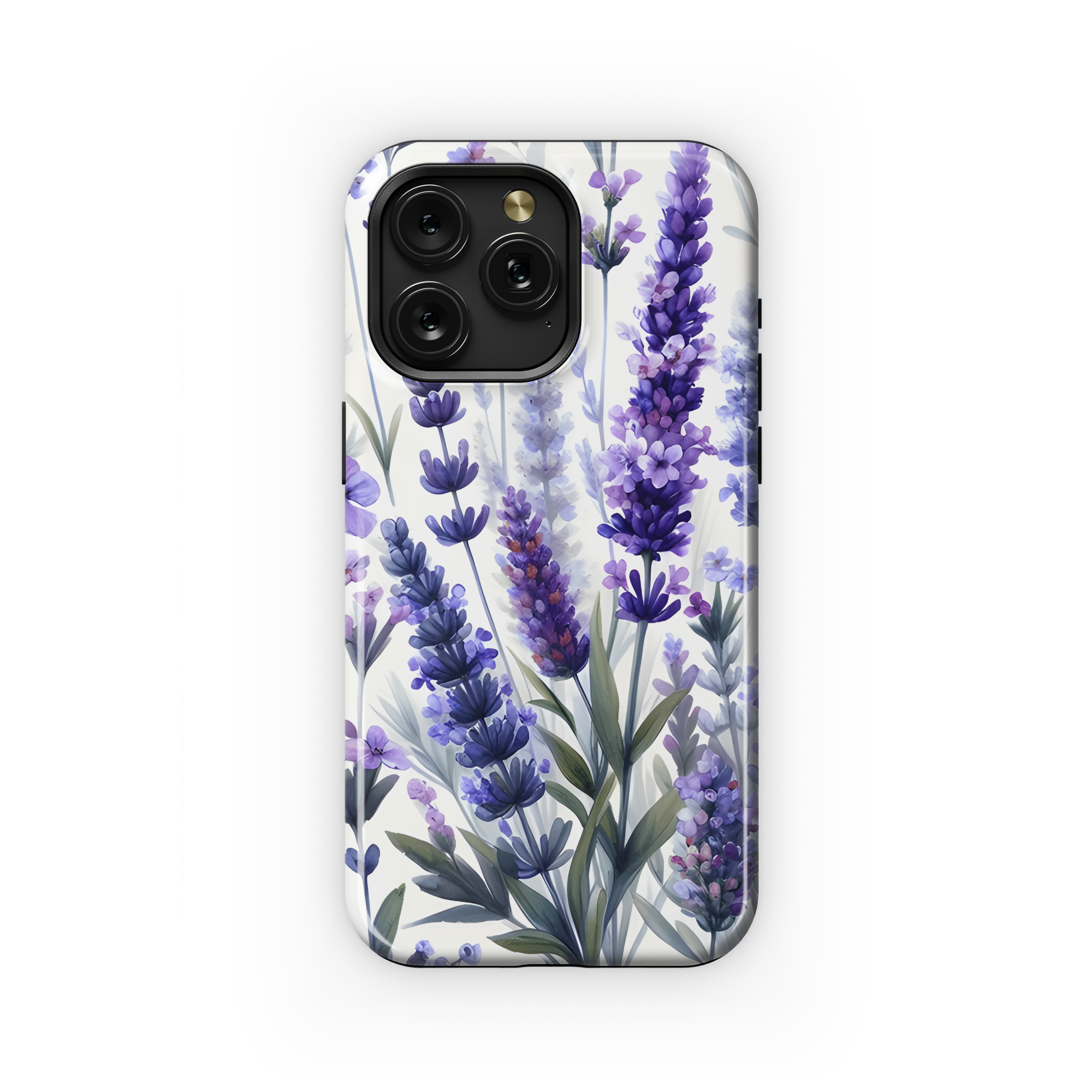 Lavender flowers watercolor Phone Case iPhone Samsung Cover Pixel 2880