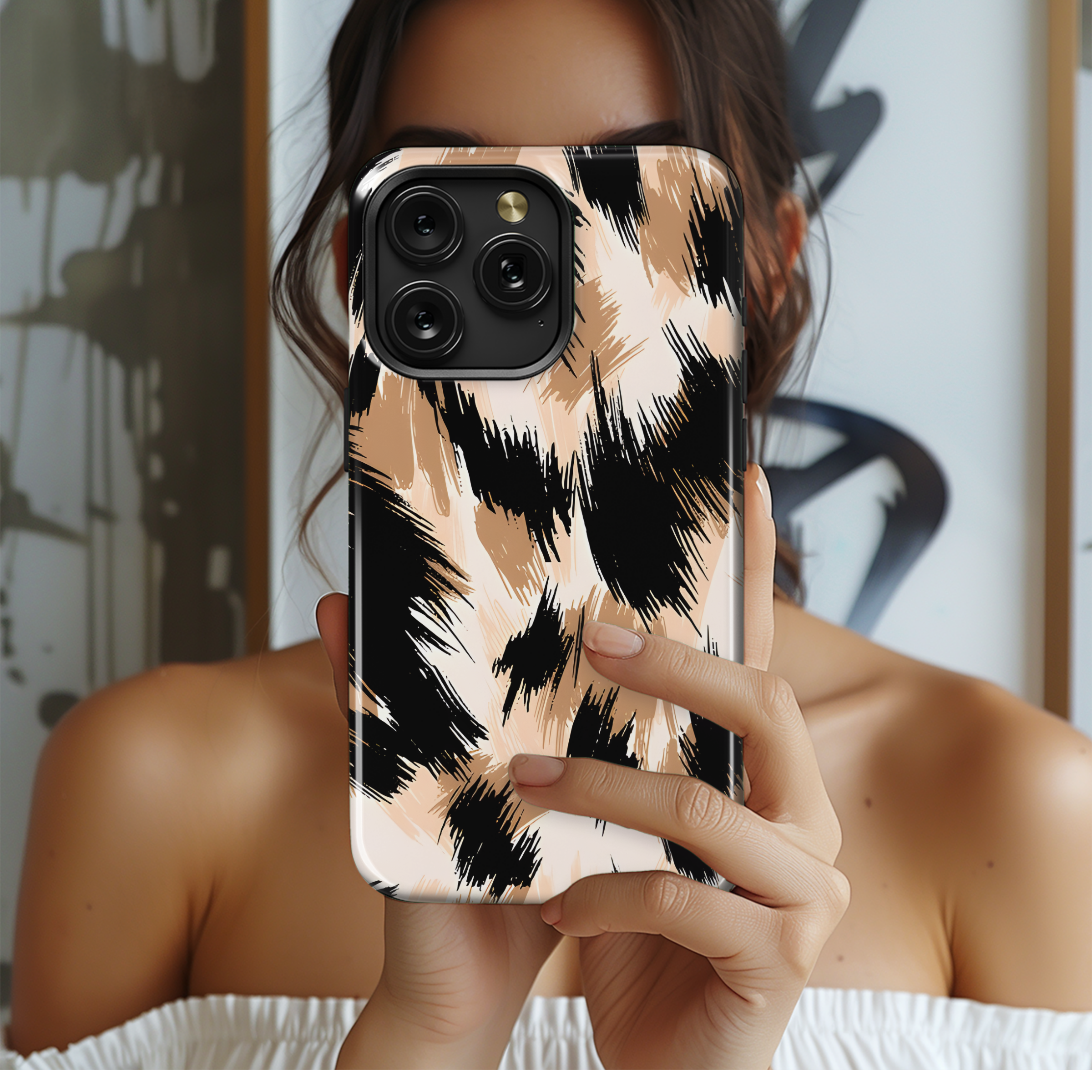 Leopard Abstract Phone Case iPhone Samsung Cover Pixel 3705