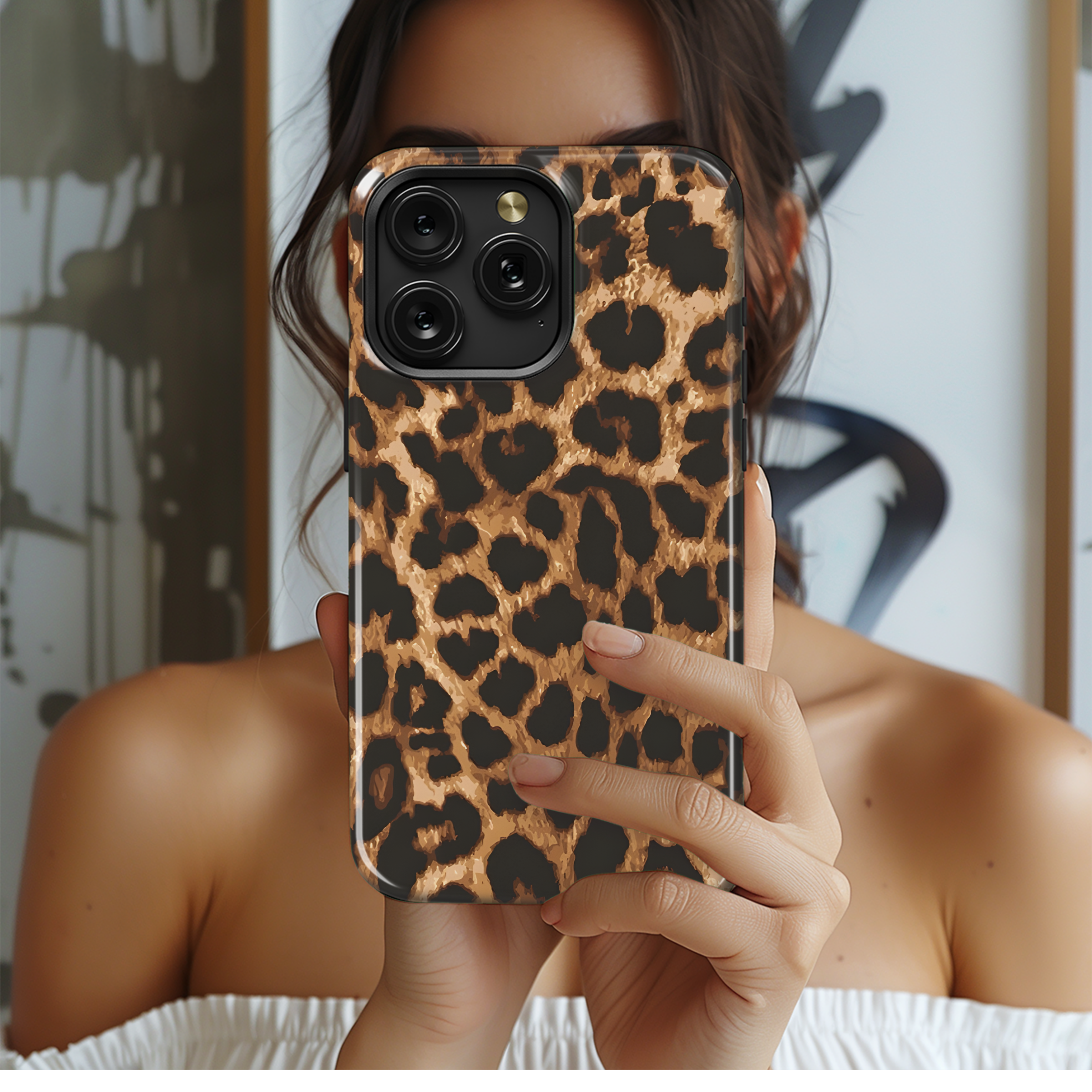 Leopard Print Phone Case iPhone Samsung Cover Pixel 2502