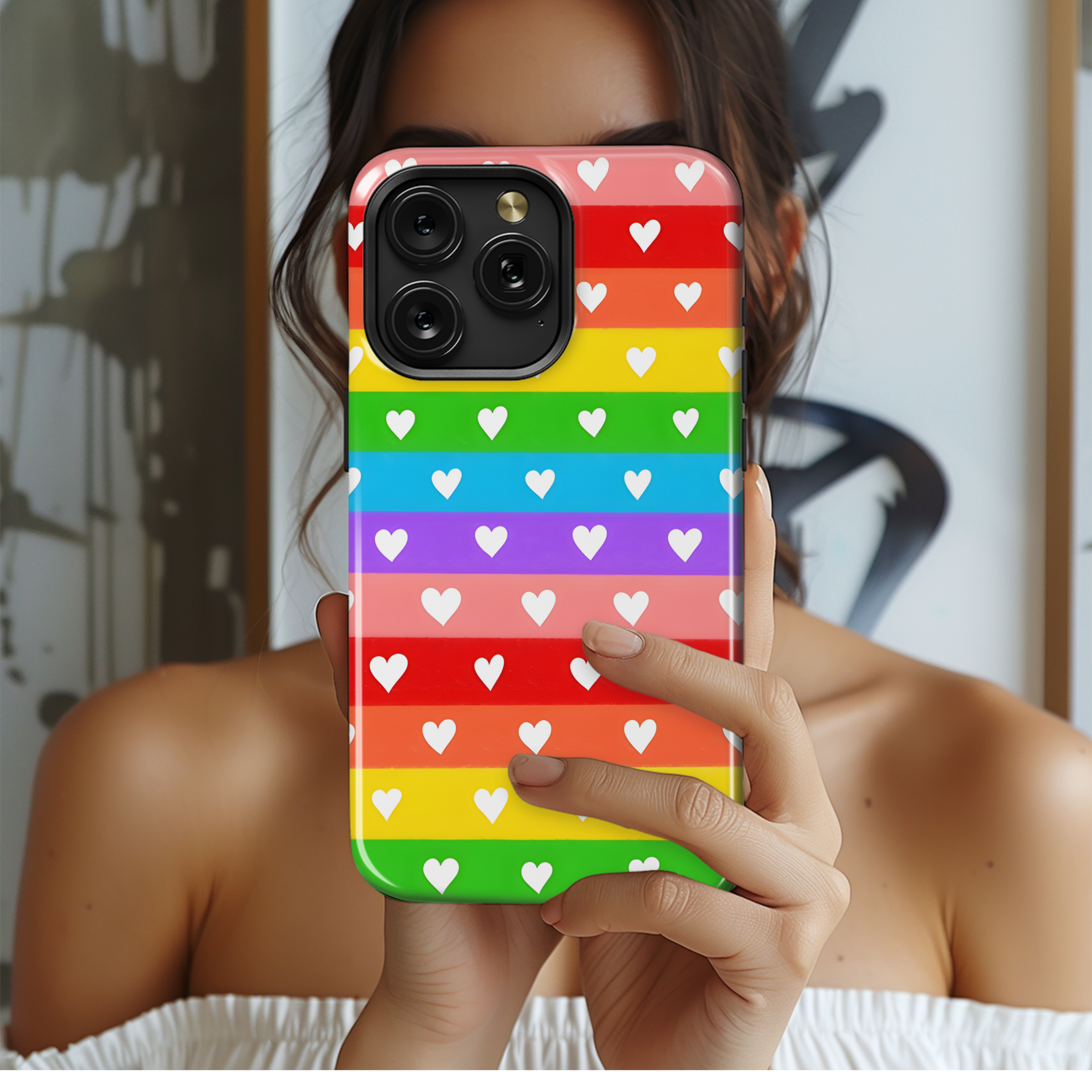 LGBT Heart Phone Case iPhone Samsung Cover Pixel 3884