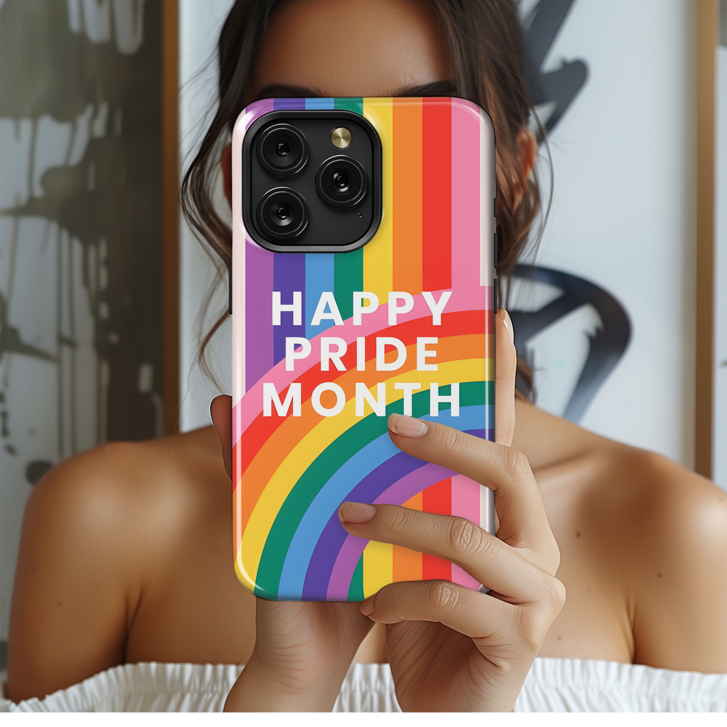 LGBTQ Pride Month Rainbow Phone Case iPhone Samsung Cover Pixel 3875