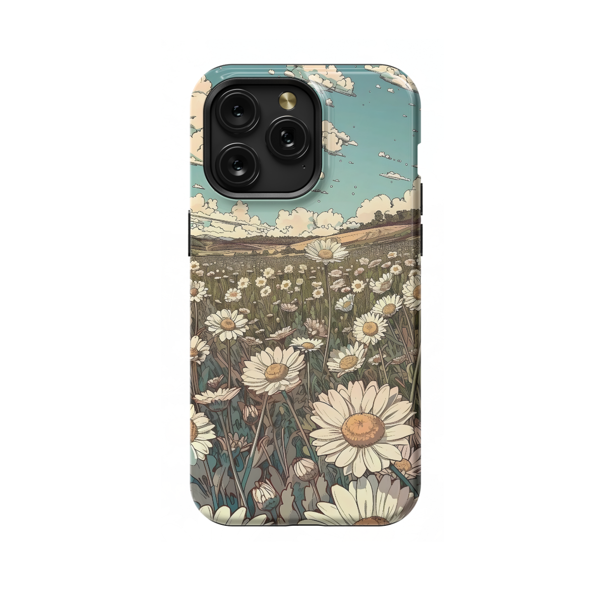 LoFi Flower Daisy Landscape Phone Case iPhone Samsung Cover Pixel 1651