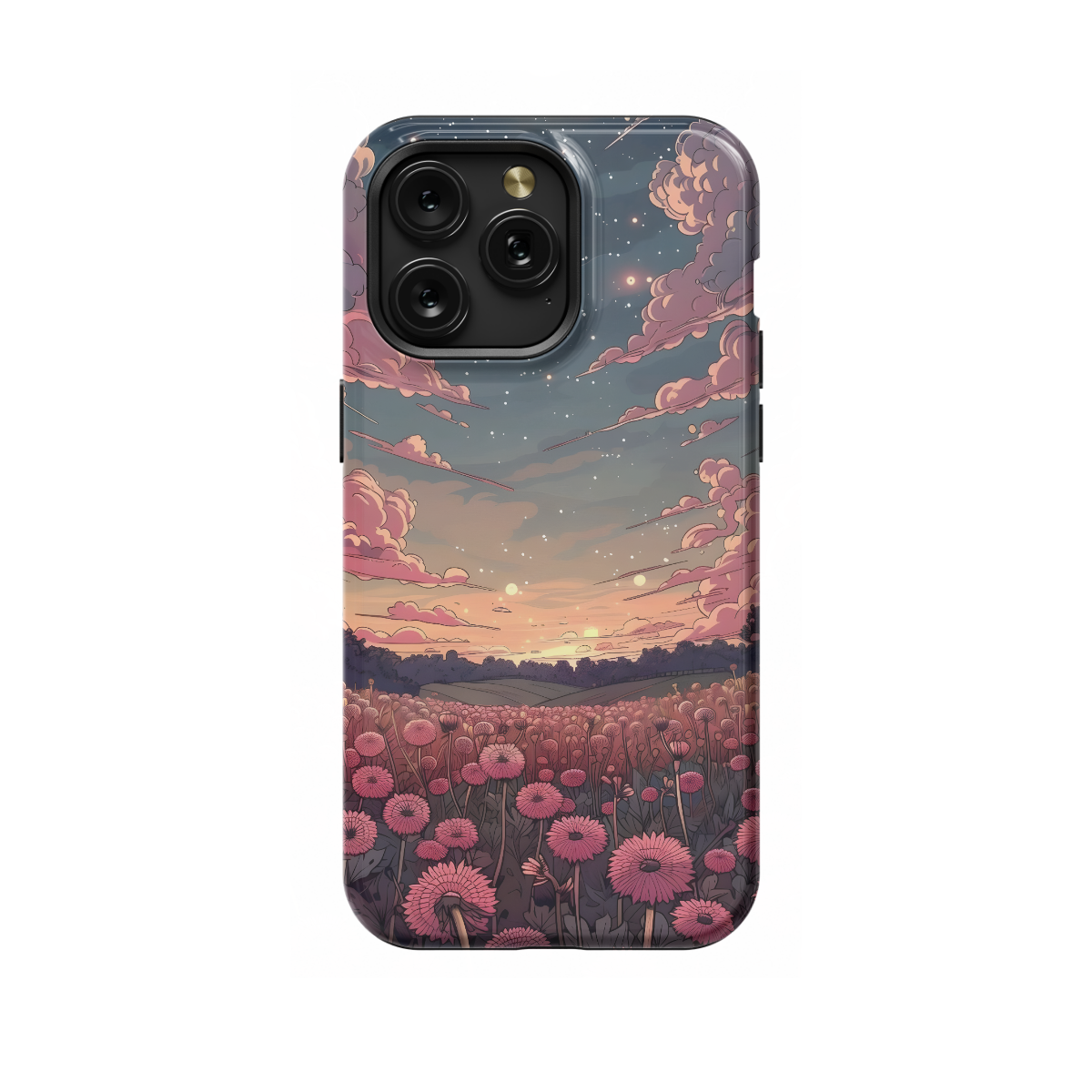 LoFi Flower Daisy Landscape Phone Case iPhone Samsung Cover Pixel 1652