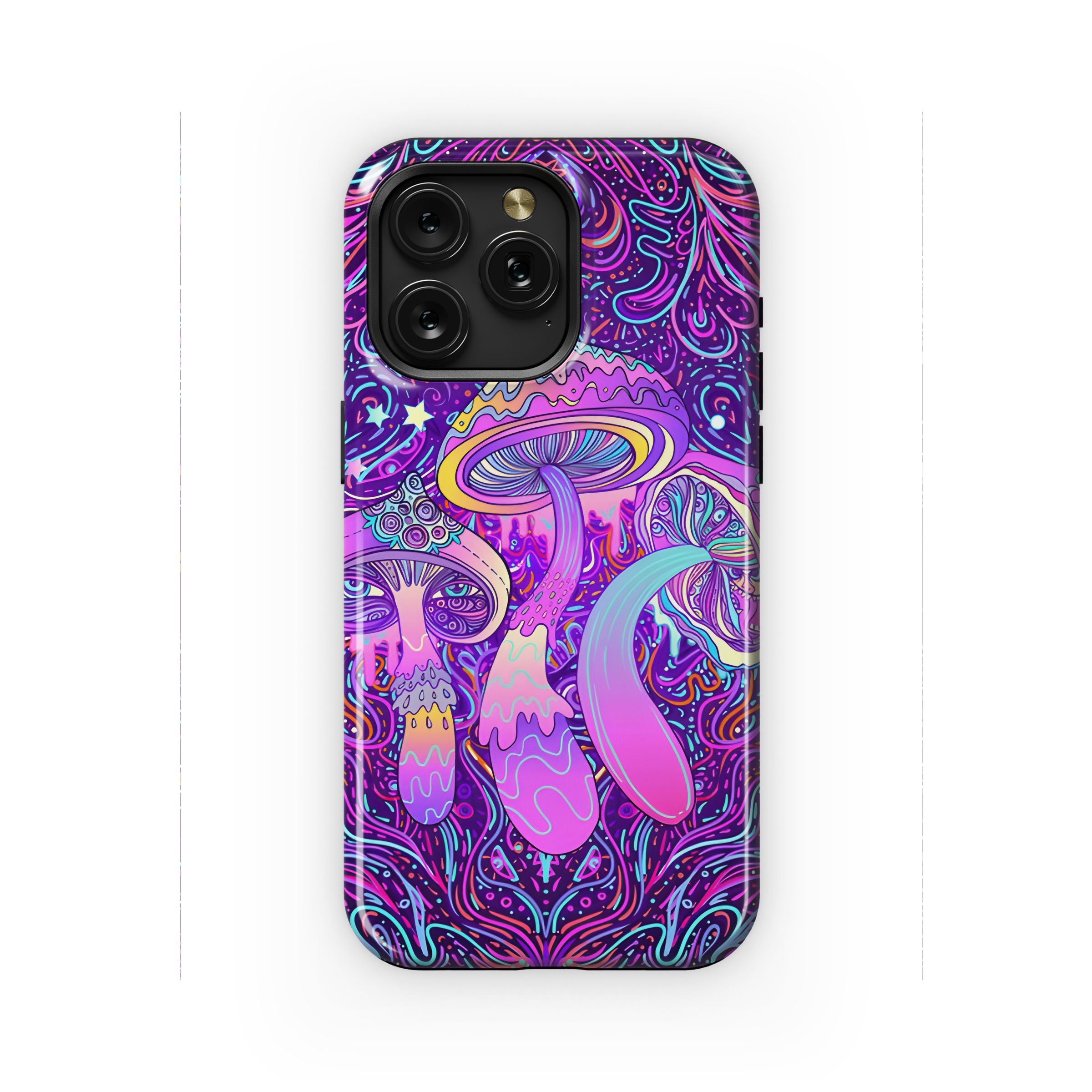 Magic Mushrooms Seamless Hippie Pattern Phone Case iPhone Samsung Cover Pixel 2170