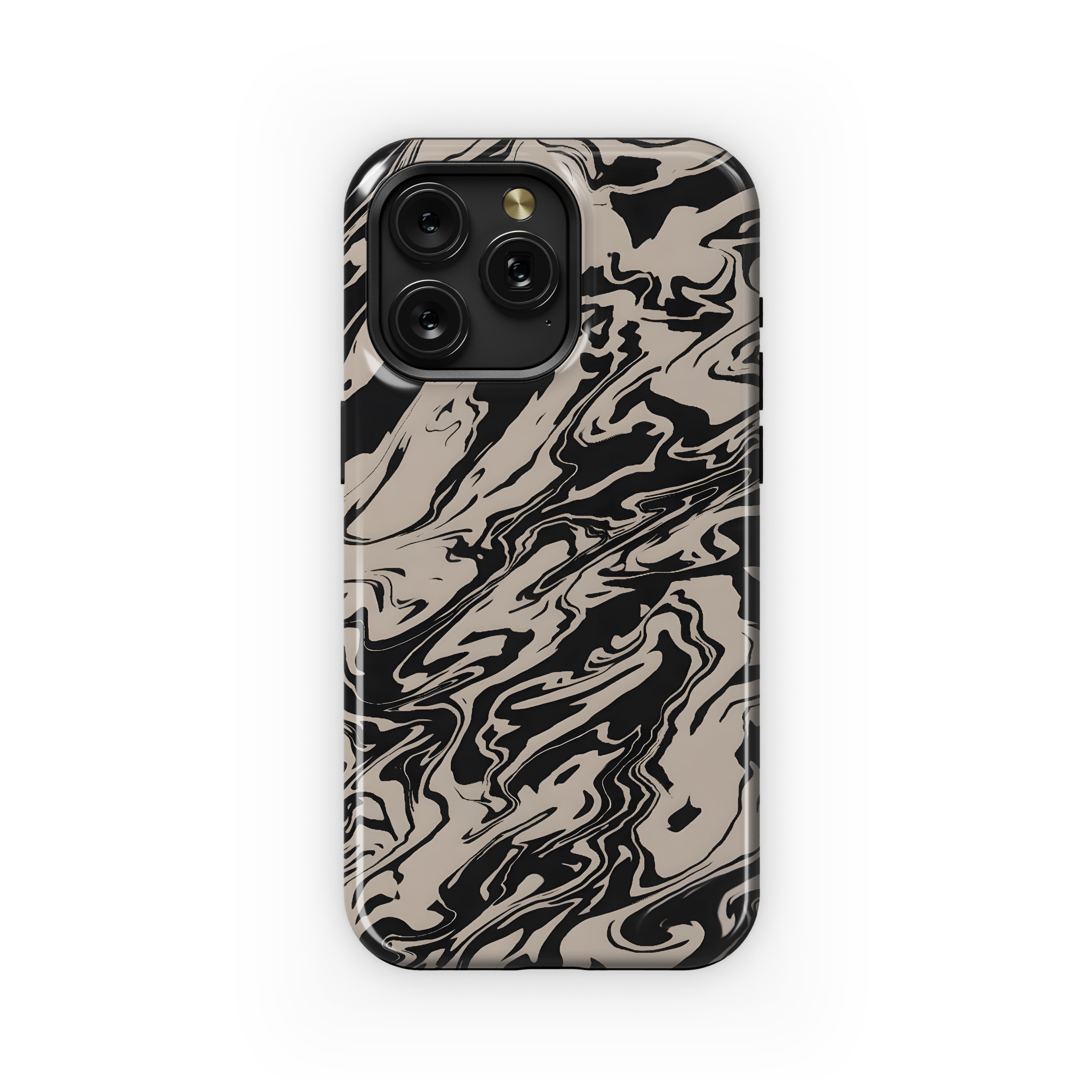 Marbled Wavy Black Phone Case iPhone Samsung Cover Pixel 1955