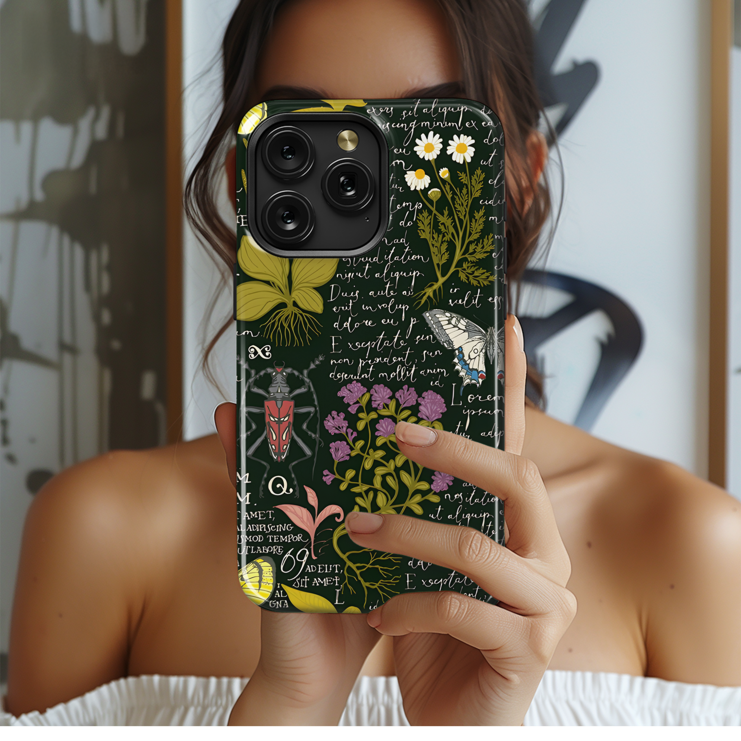 Medicinal Insects Herbs Phone Case iPhone Samsung Cover Pixel 2338