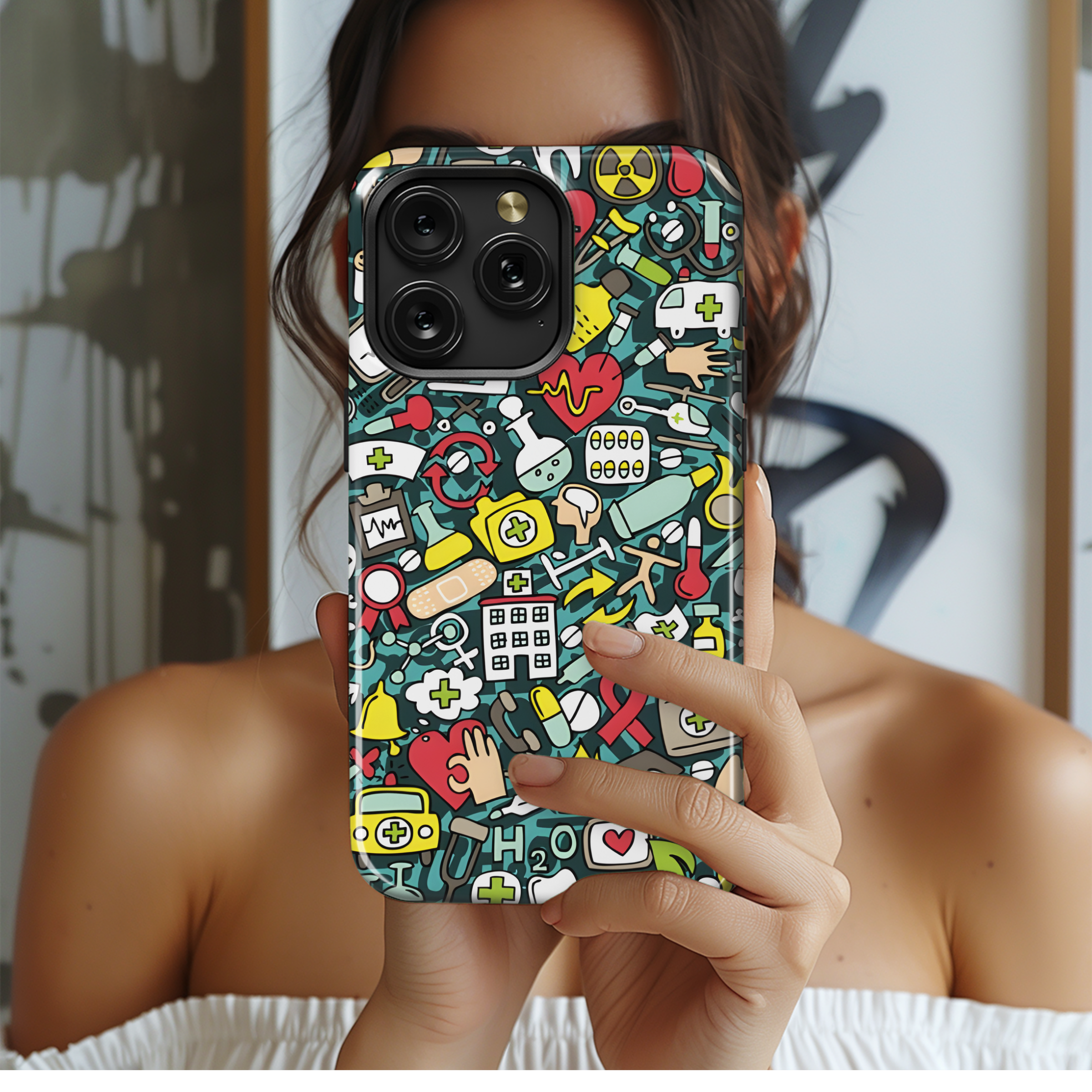 Medicine Doodles Phone Case iPhone Samsung Cover Pixel 2515