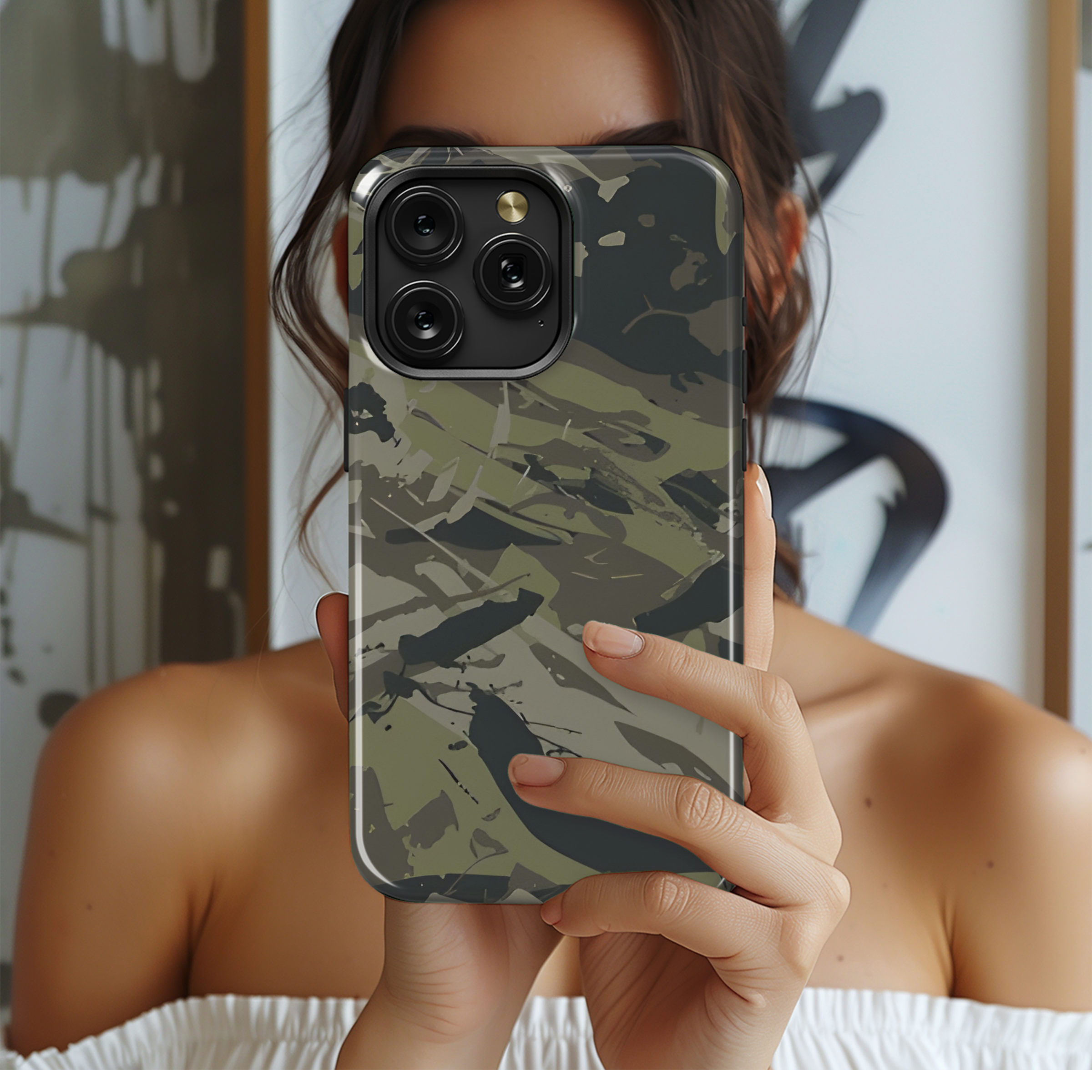 Military Camo Seamless Phone Case iPhone Samsung Cover Pixel 2197