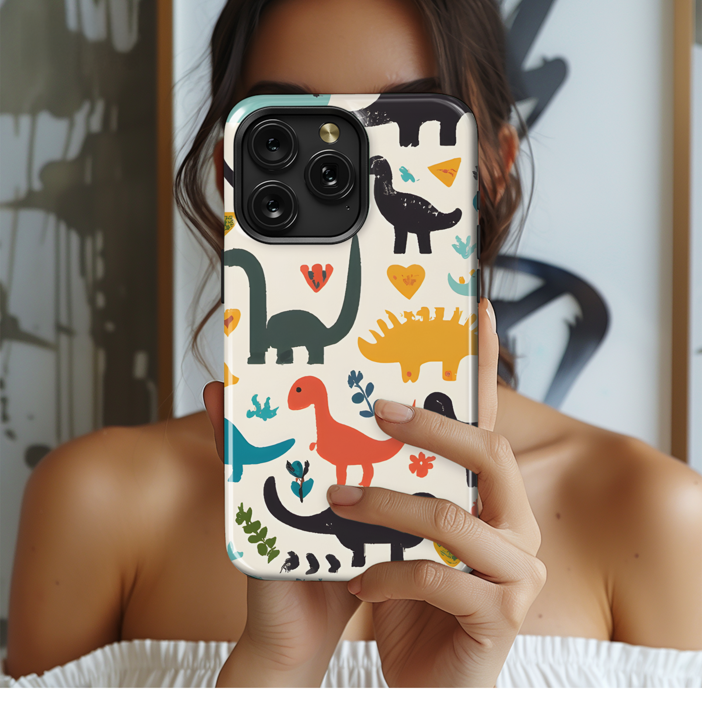 Minimalist Dinosaur Phone Case iPhone Samsung Cover Pixel 2928