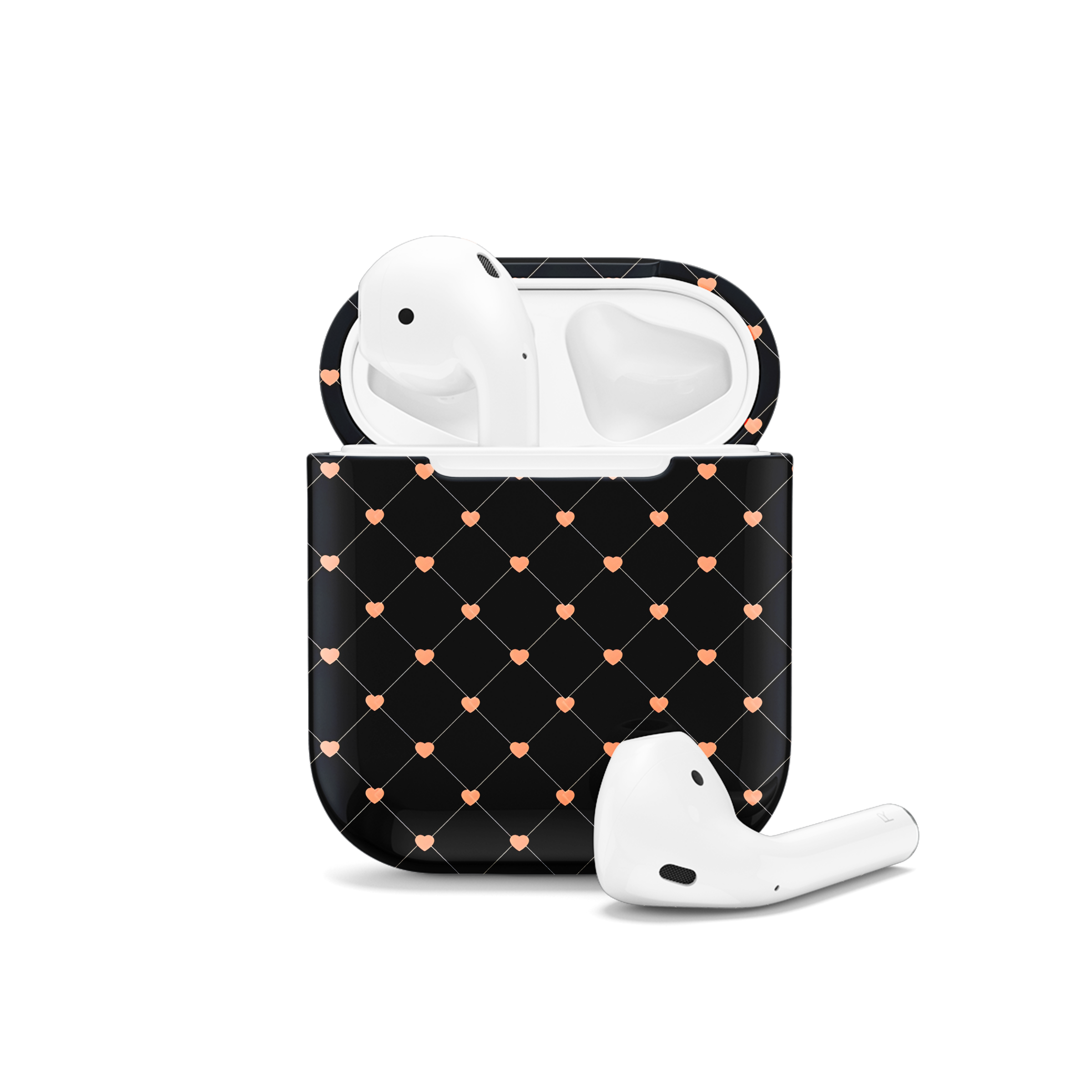 Minimalist Heart Line Seamless Pattern AirPods Case AirPods Pro AirPods Pro 2 AirPods 3 AirPods 2 Glossy 2149