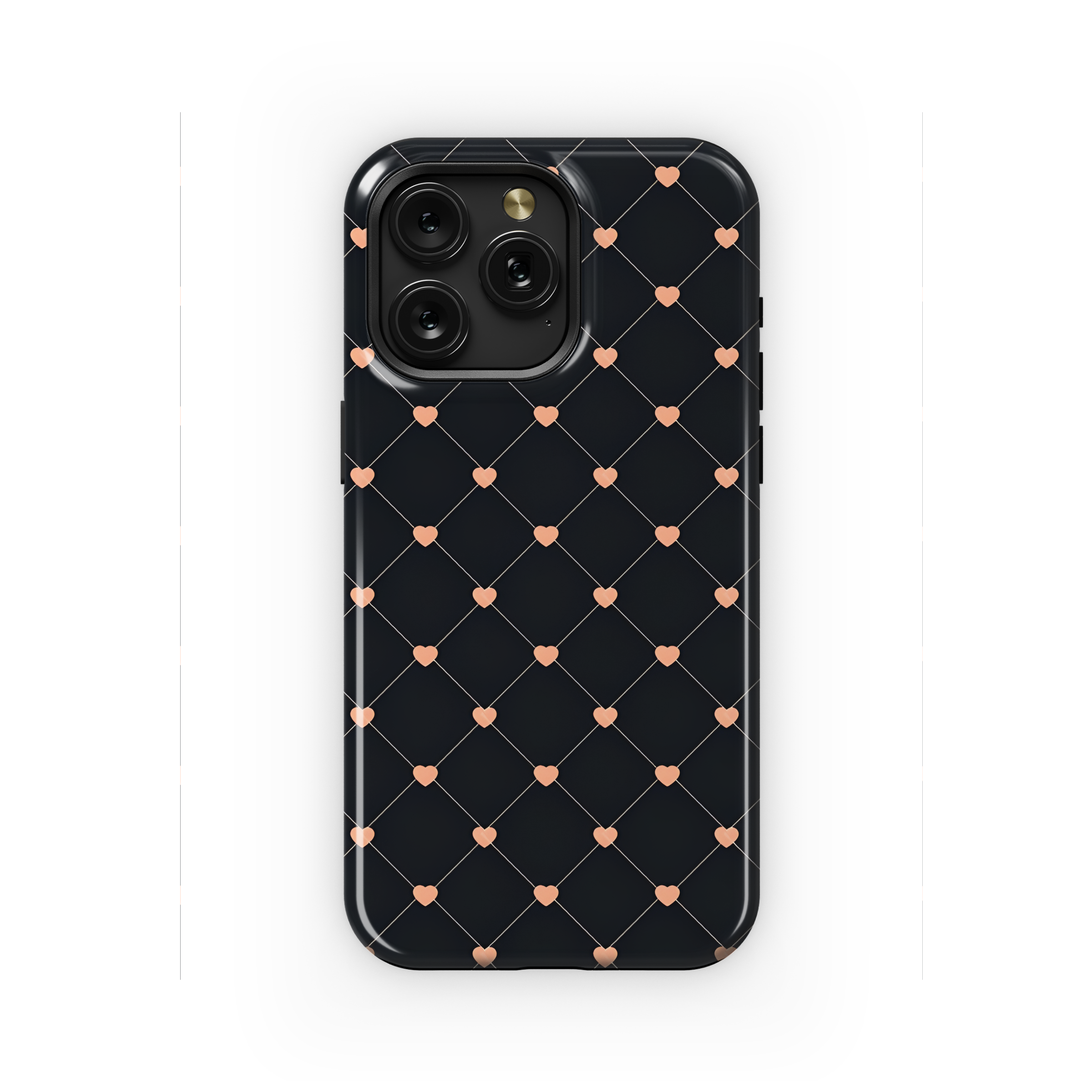 Minimalist Heart Line Seamless Pattern Phone Case iPhone Samsung Cover Pixel 2149