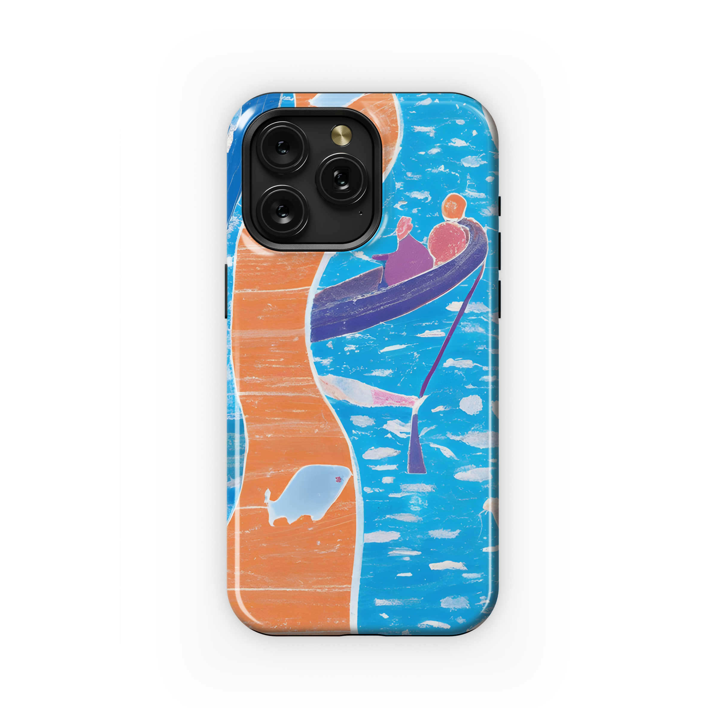 Modern Geometric Fishing Abstract Phone Case iPhone Samsung Cover Pixel 3547