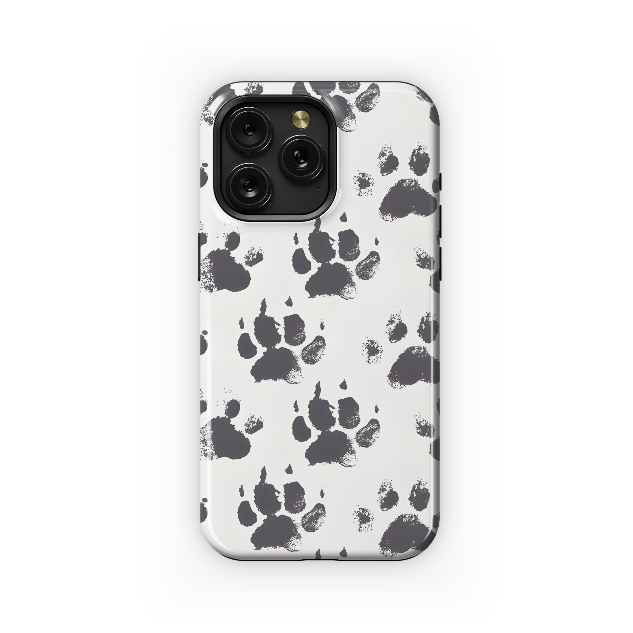 Monochrome Dog Paw Prints Phone Case iPhone Samsung Cover Pixel 2821