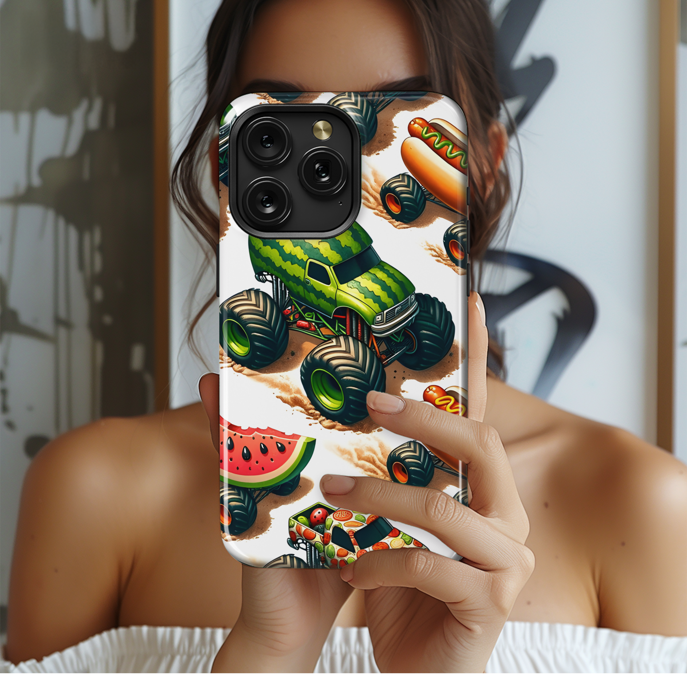 Monster Truck Food Phone Case iPhone Samsung Cover Pixel 2925