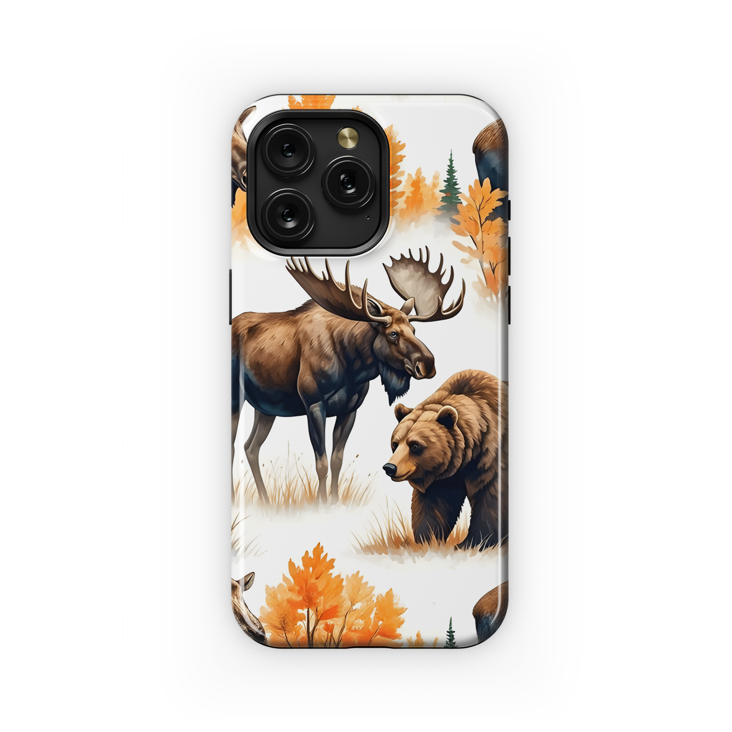 Moose and Bear Phone Case iPhone Samsung Cover Pixel 2936