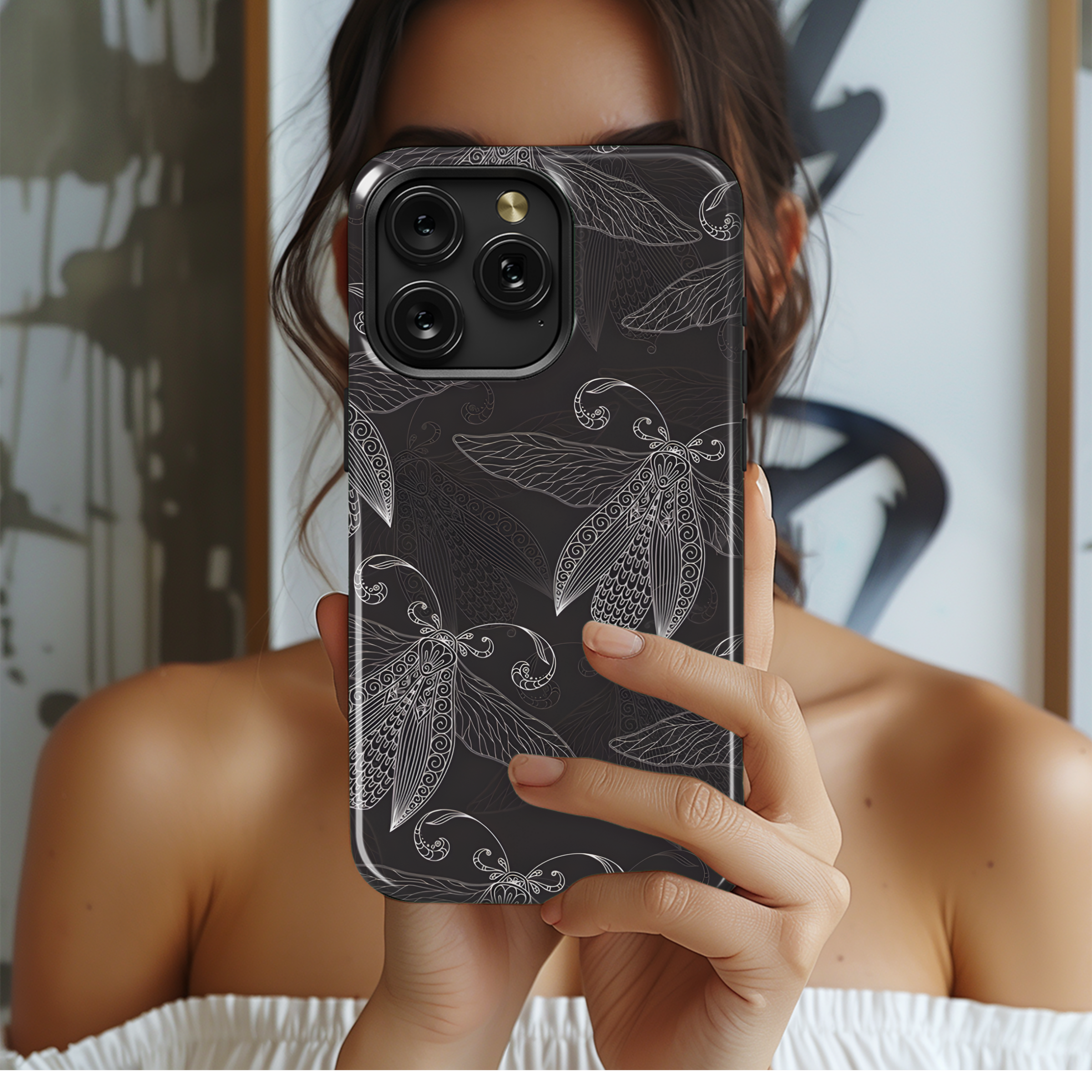 Moths Hand Drawn Insects Phone Case iPhone Samsung Cover Pixel 2670