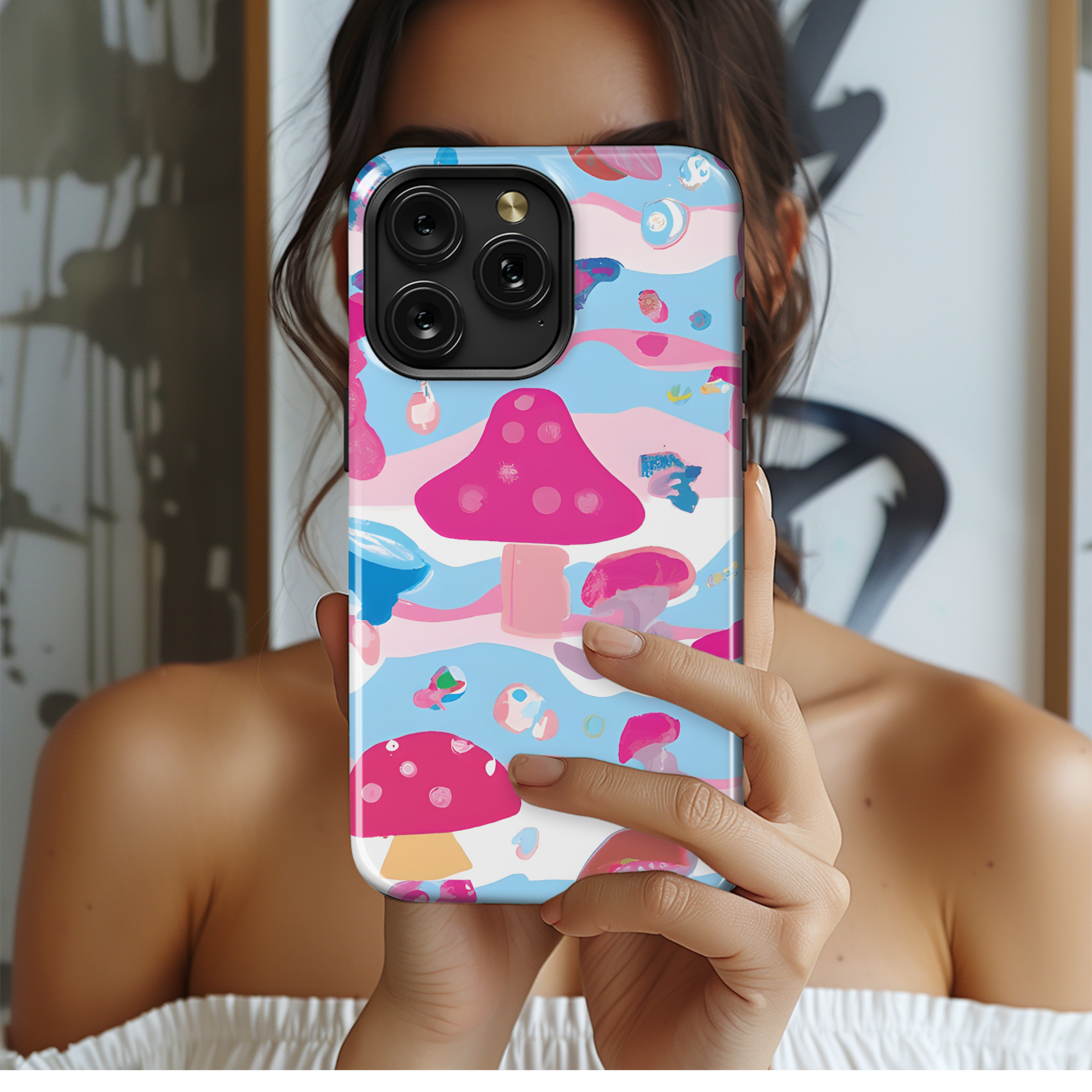 Mushroom Pink Phone Case iPhone Samsung Cover Pixel 3599