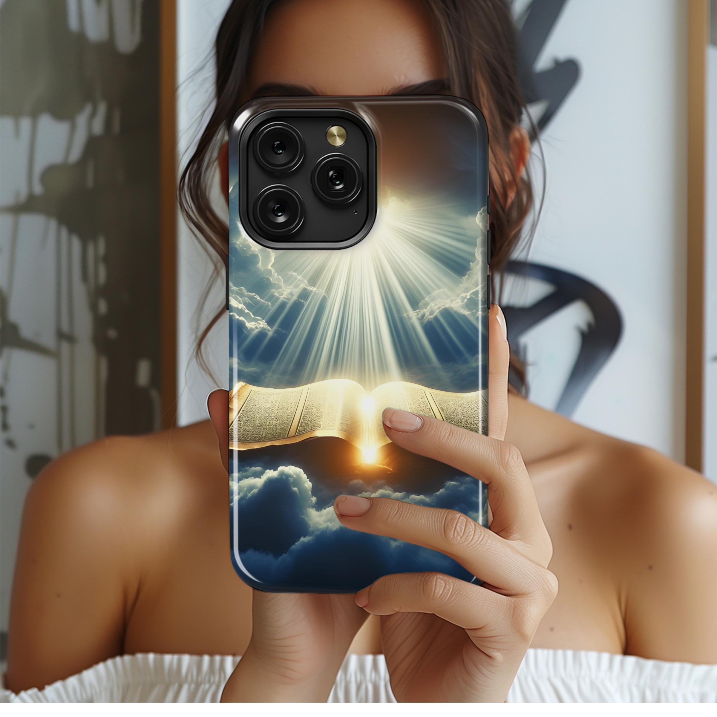 Mystic Prayer Book Light Rays Phone Case iPhone Samsung Cover Pixel 2243