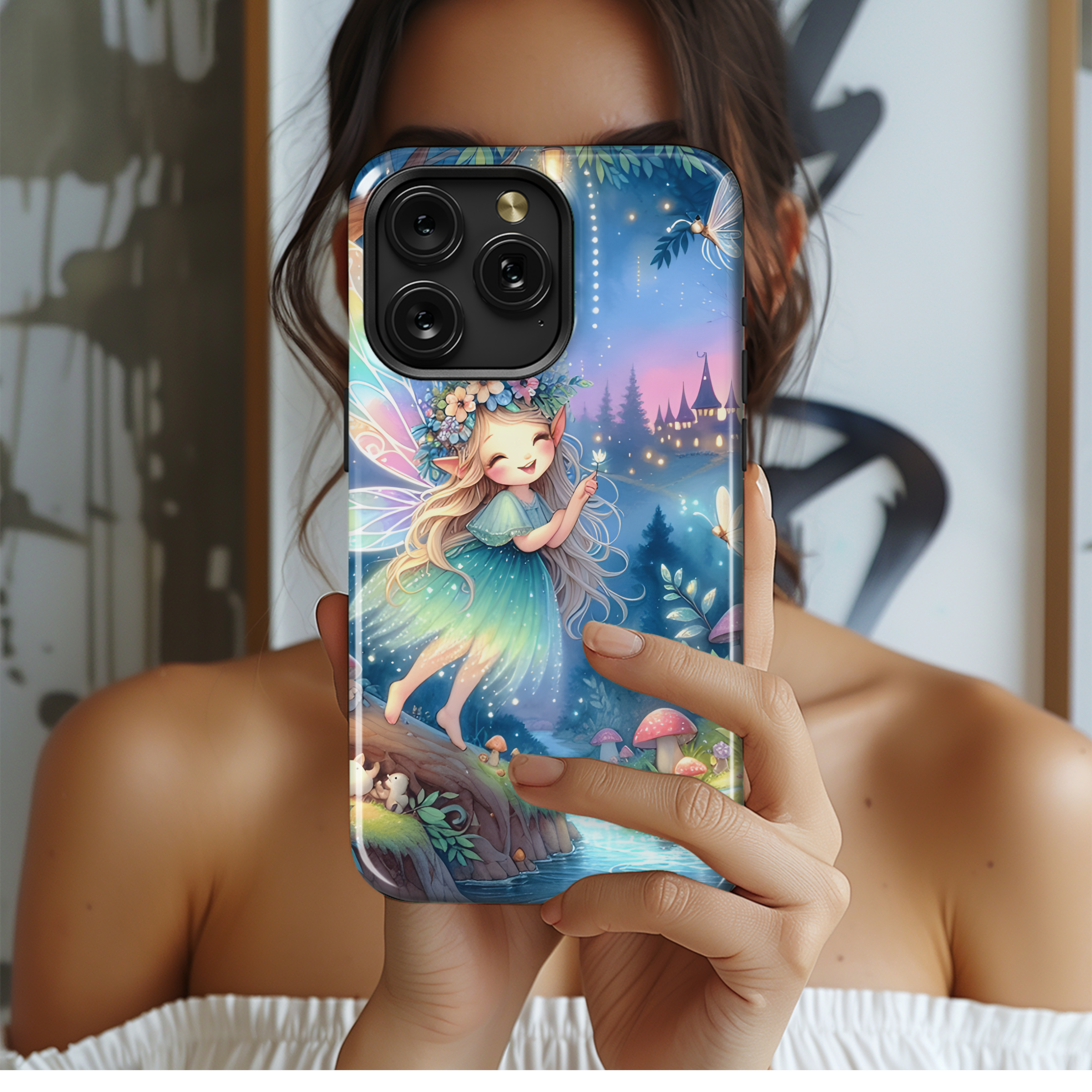 Mystical Fairy in Whimsical Forest Phone Case iPhone Samsung Cover Pixel 3512