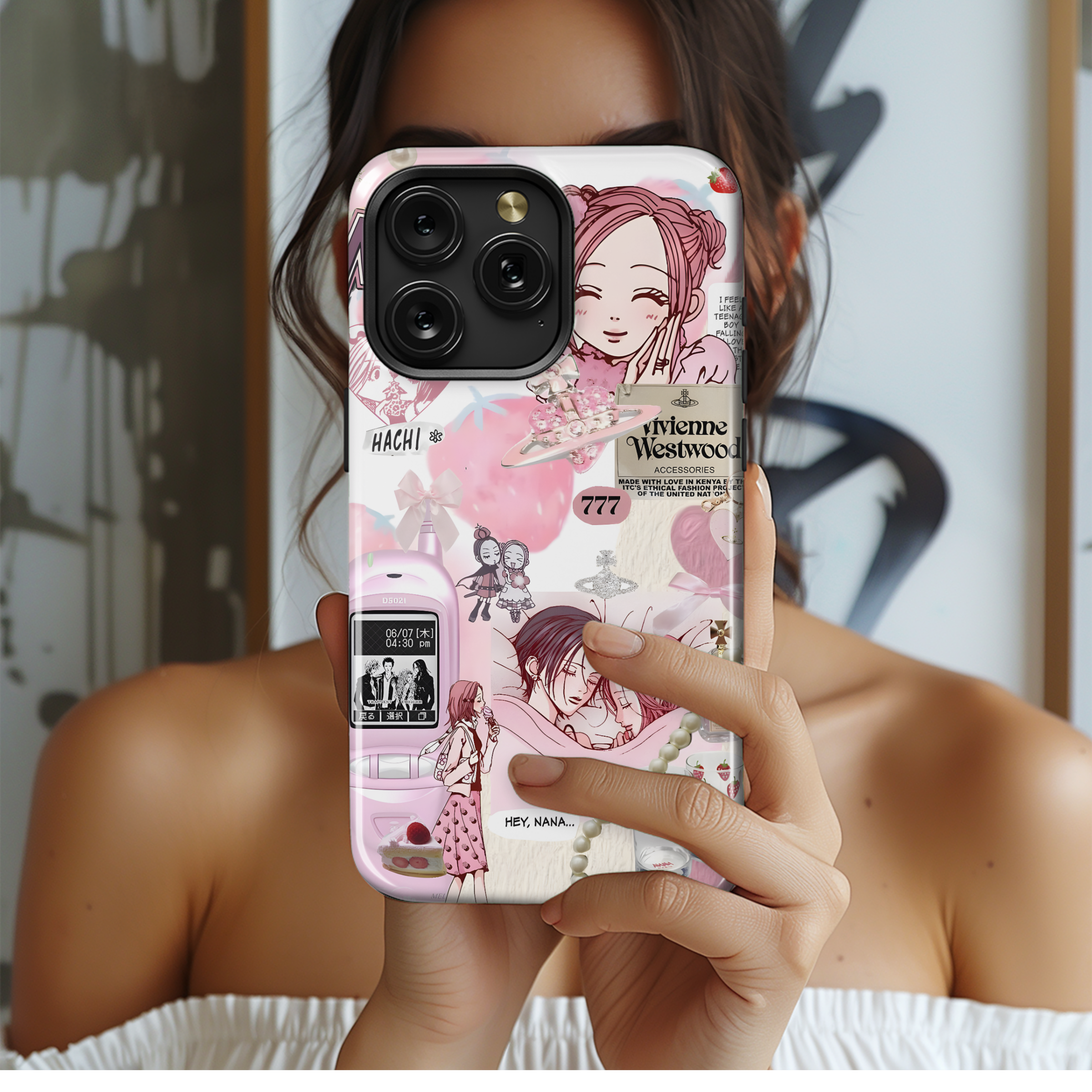 NANA Japanese Anime Manga Comic Pink Phone Case iPhone Samsung Cover Pixel 1986