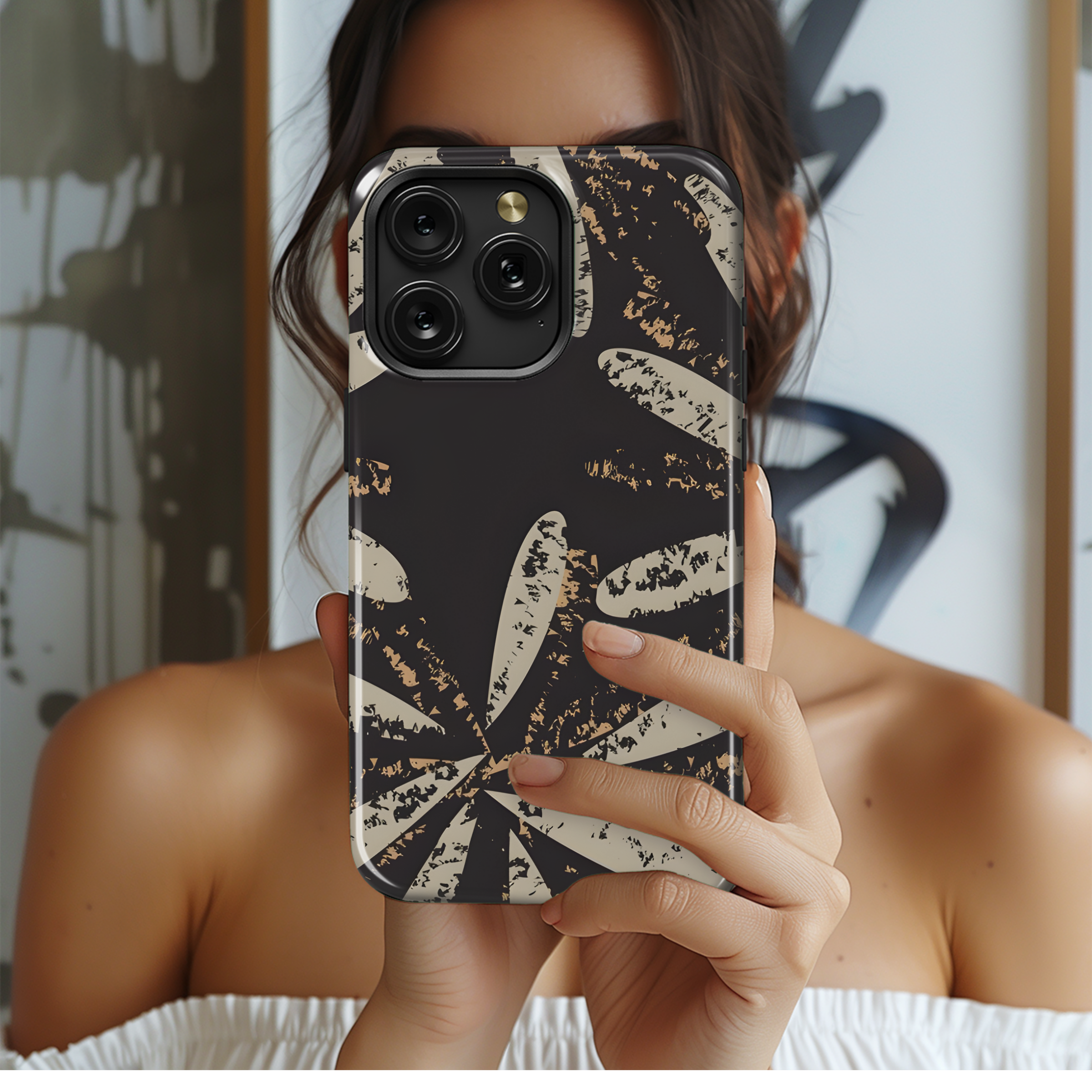 Neutral Floral Abstract Phone Case iPhone Samsung Cover Pixel 2825