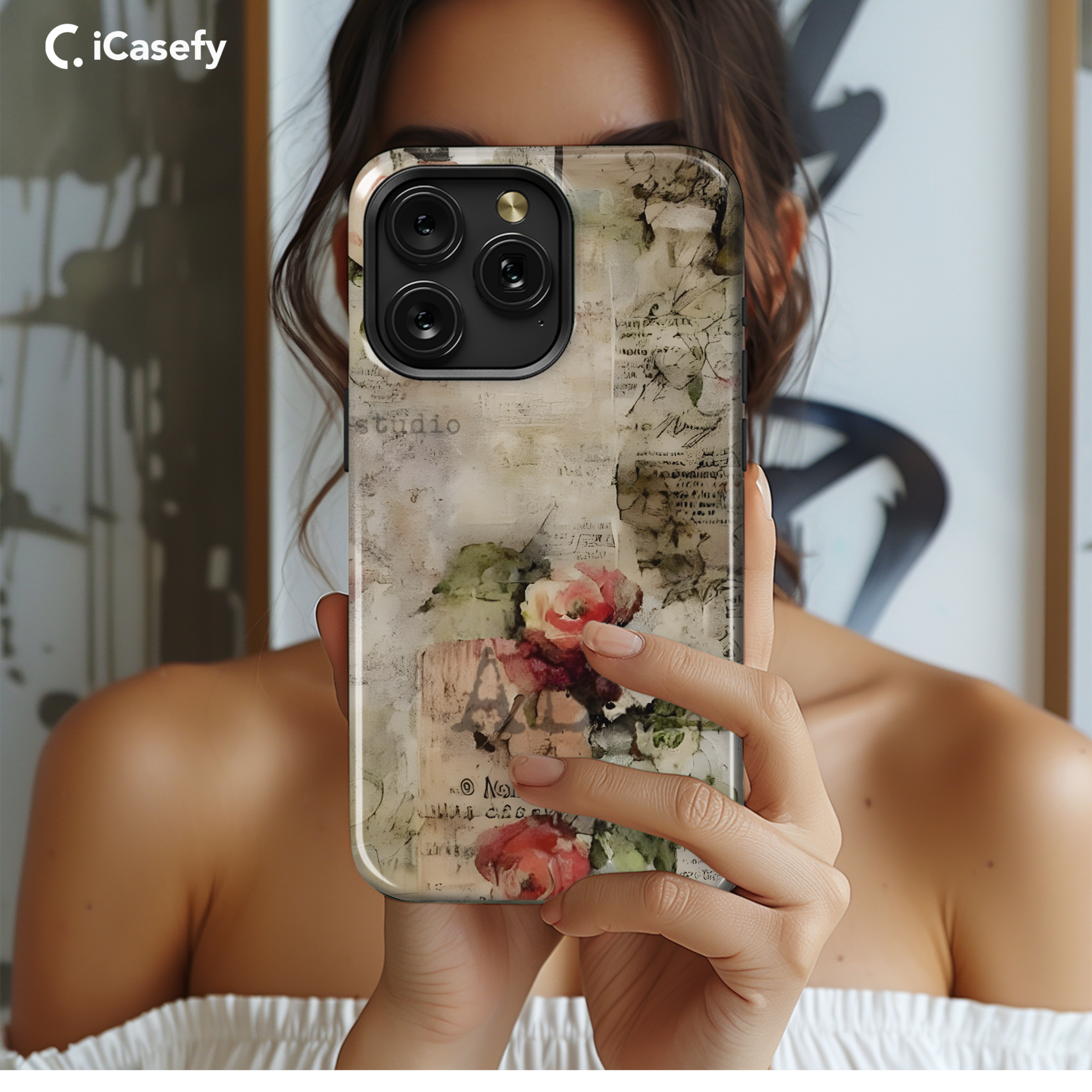 Newspaper Flower Aesthetic Phone Case iPhone Samsung Cover Pixel 1939