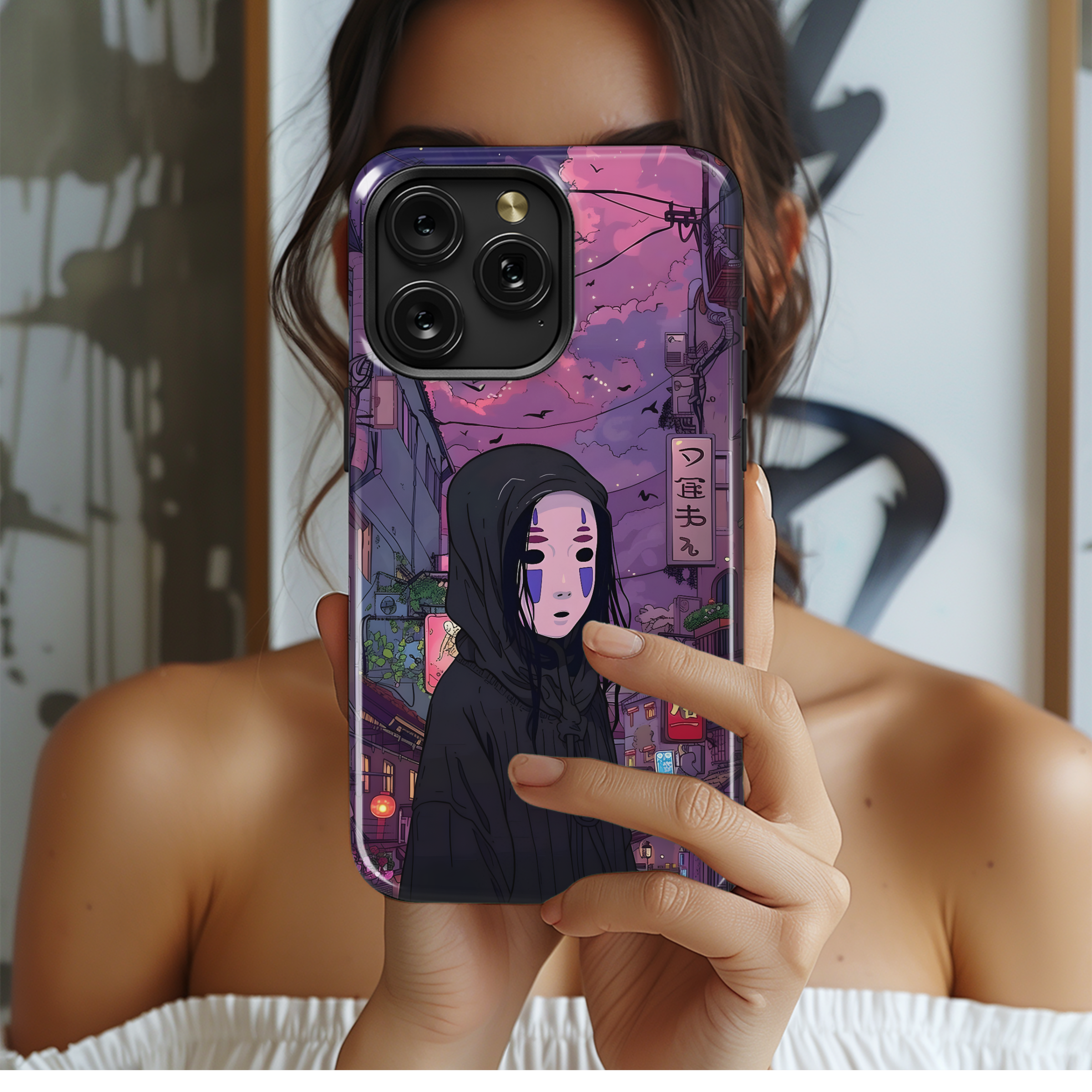 No Face Night City
 Phone Case iPhone Samsung Cover Pixel 4173