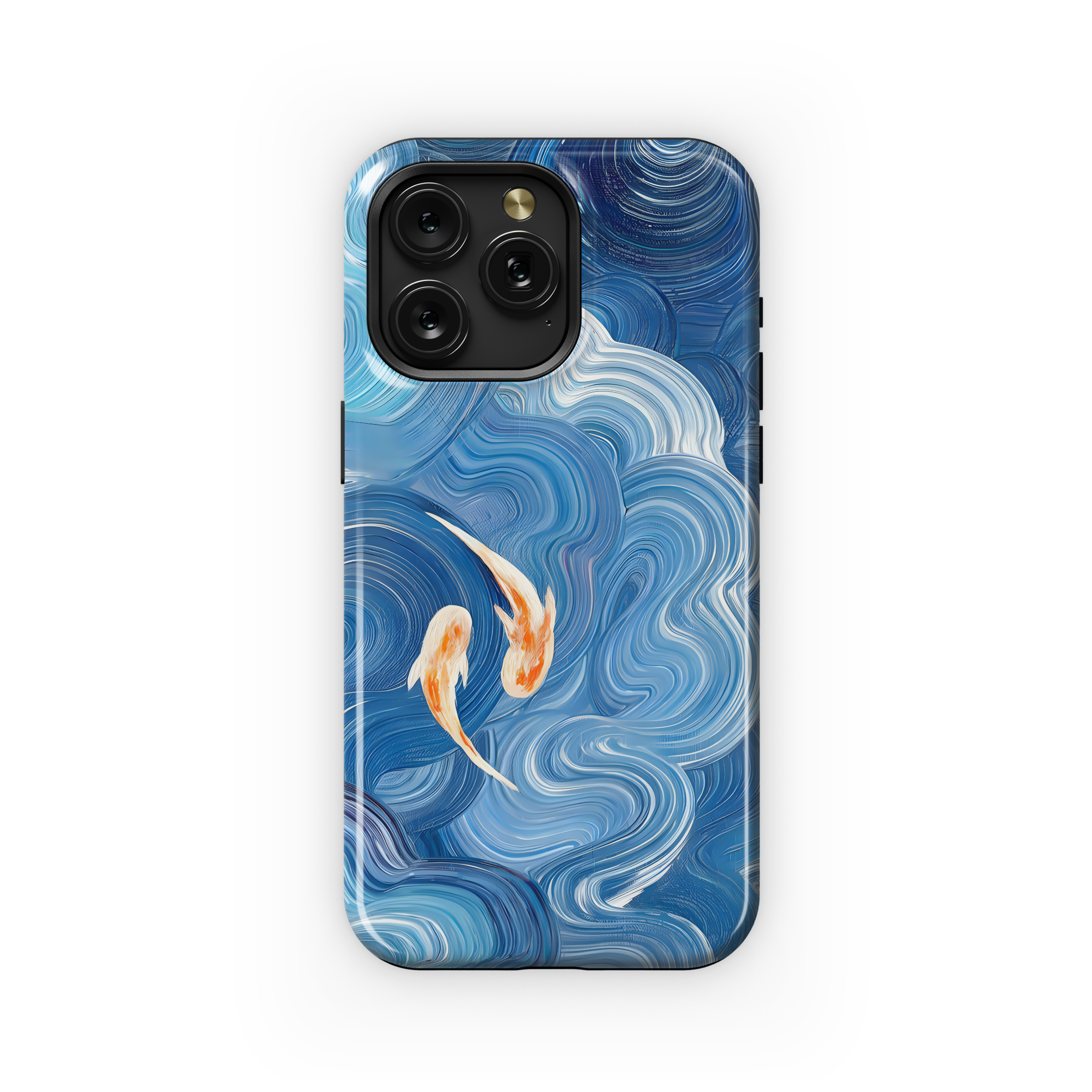 Ocean Wave Gold Fish Phone Case iPhone Samsung Cover Pixel 2053