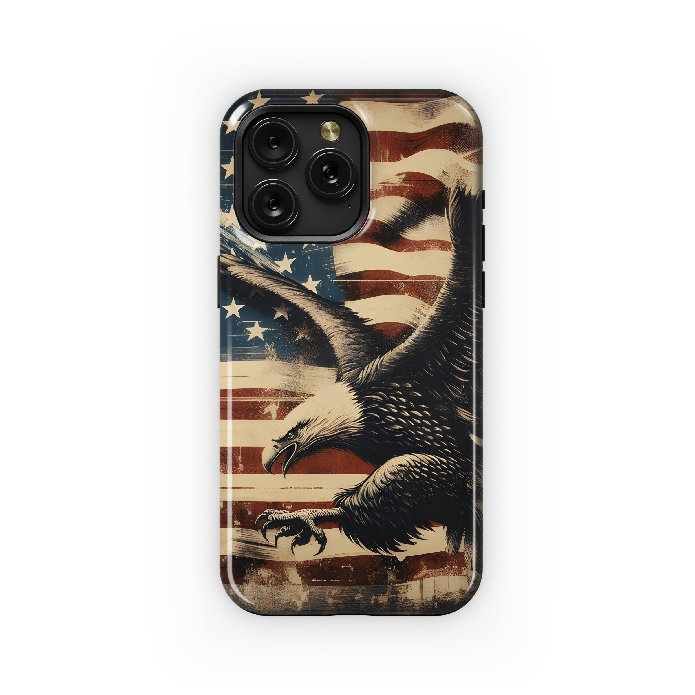 Oil Painting Americana Patriotic Eagle Phone Case iPhone Samsung Cover Pixel 2755