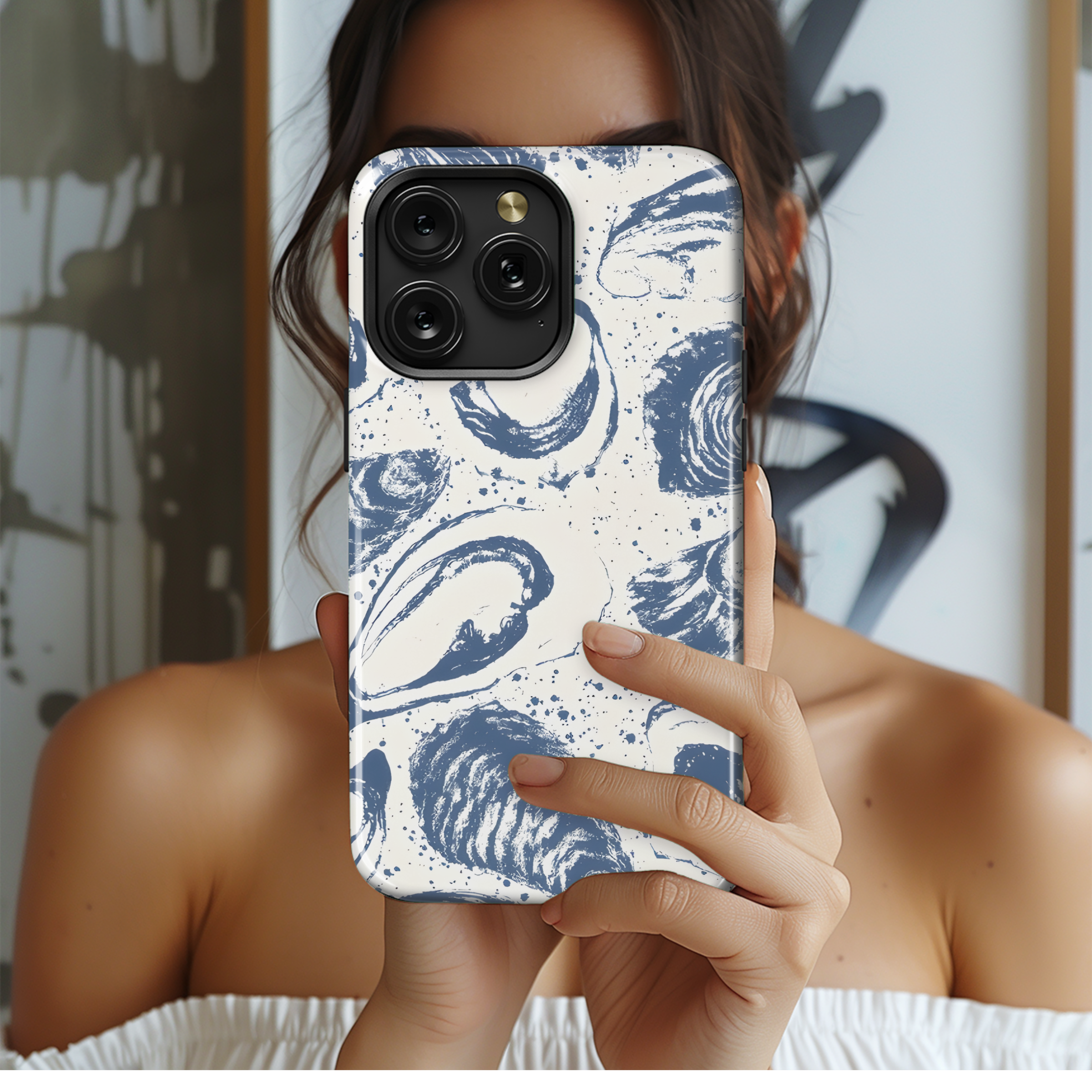 Oyster Watercolor Phone Case iPhone Samsung Cover Pixel 2696