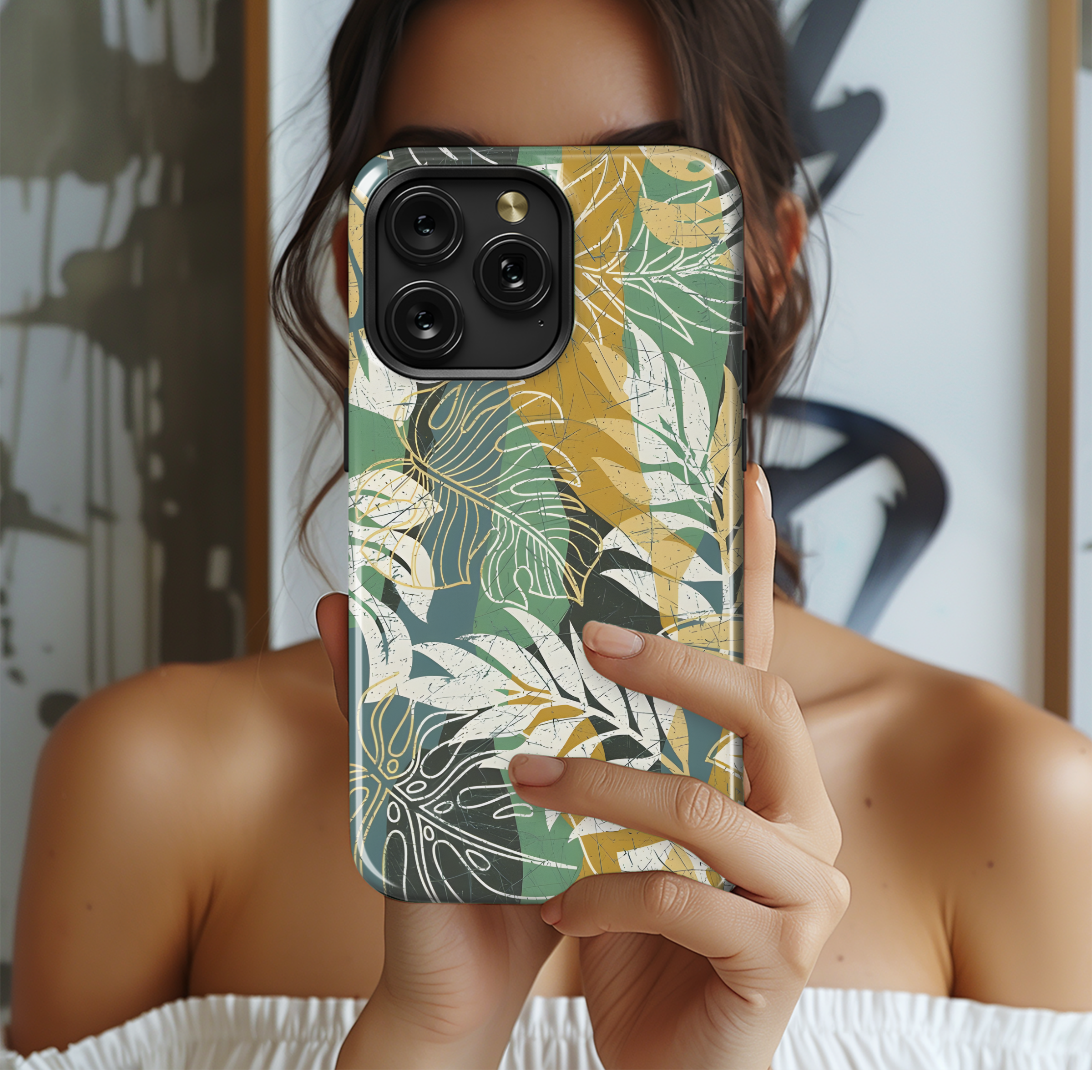 Palm Leaves Phone Case iPhone Samsung Cover Pixel 2691