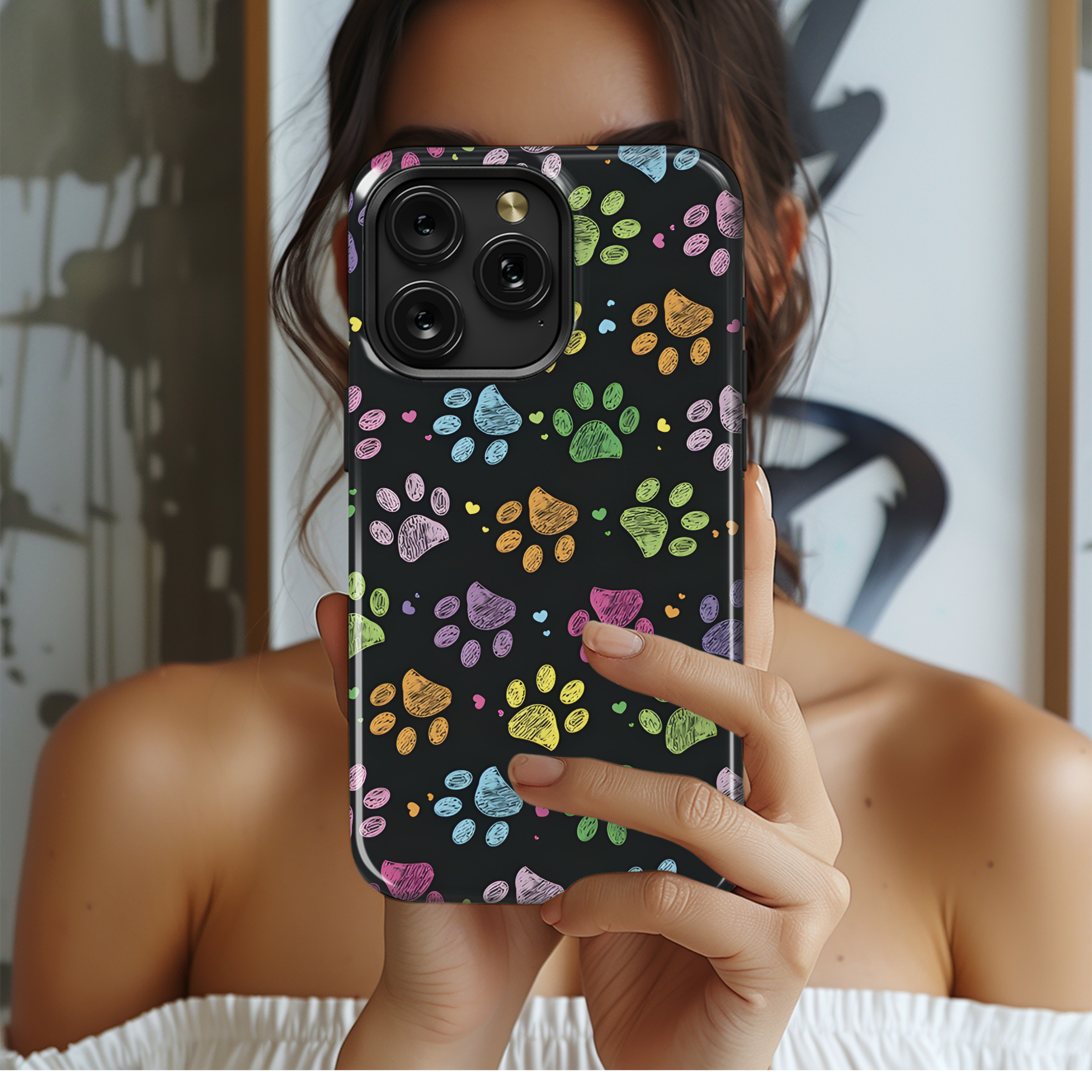 Paw Prints Phone Case iPhone Samsung Cover Pixel 2183