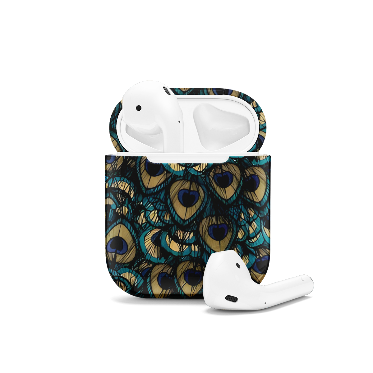 Peacock Feather AirPods Case AirPods Pro AirPods Pro 2 AirPods 3 AirPods 2 Glossy 1497