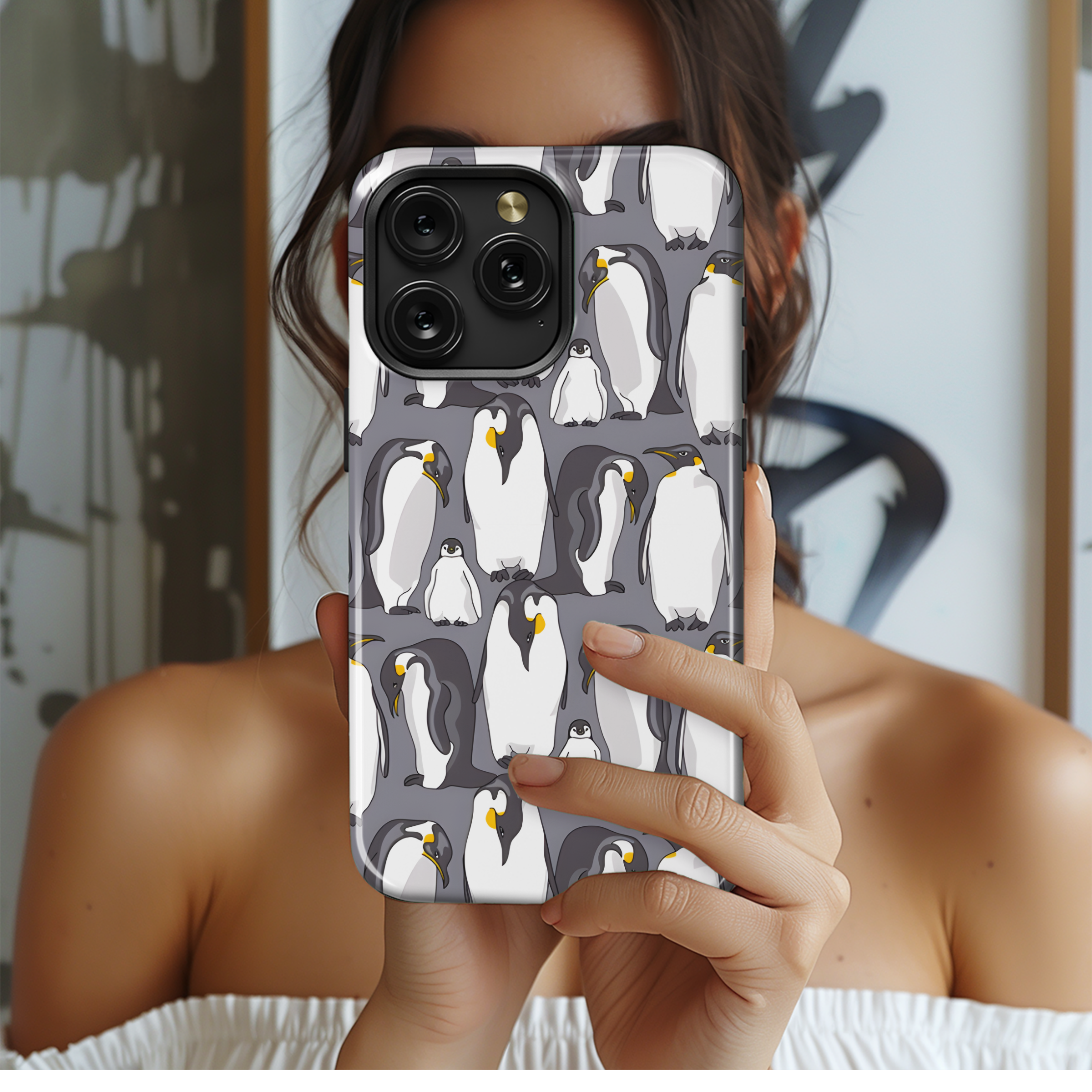 Penguin Phone Case iPhone Samsung Cover Pixel 2666