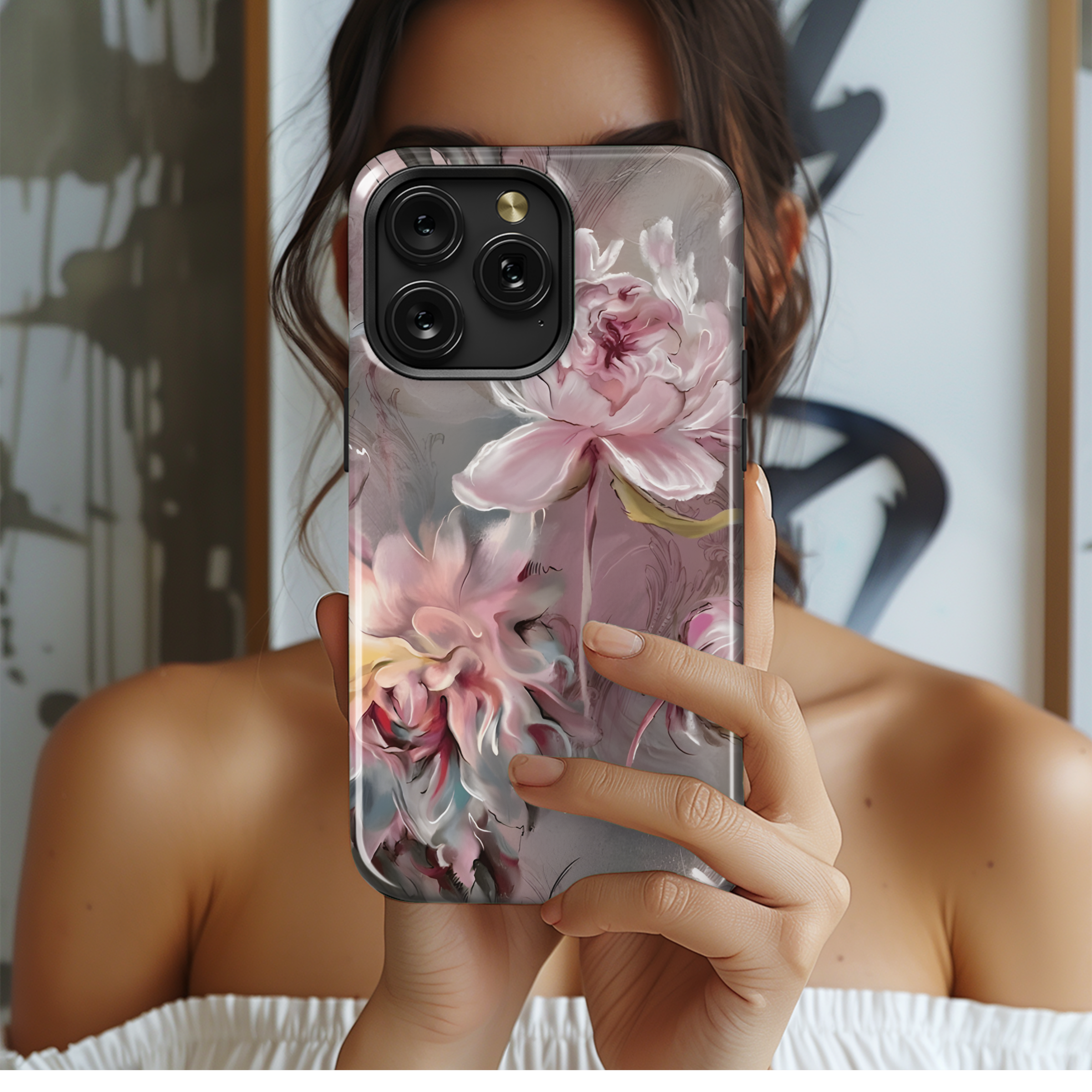 Peony Monograms Phone Case iPhone Samsung Cover Pixel 2581